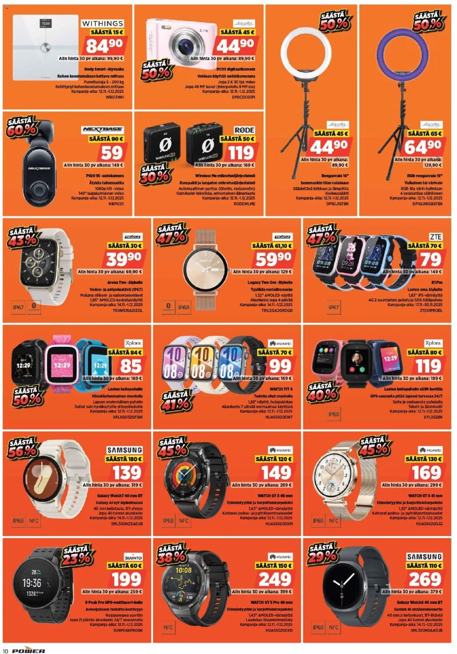 Power - Black Friday – voimassa 17.11.2025 alkaen | Sivu: 11 | Tuotteet: Älykello, Puhelin, Video