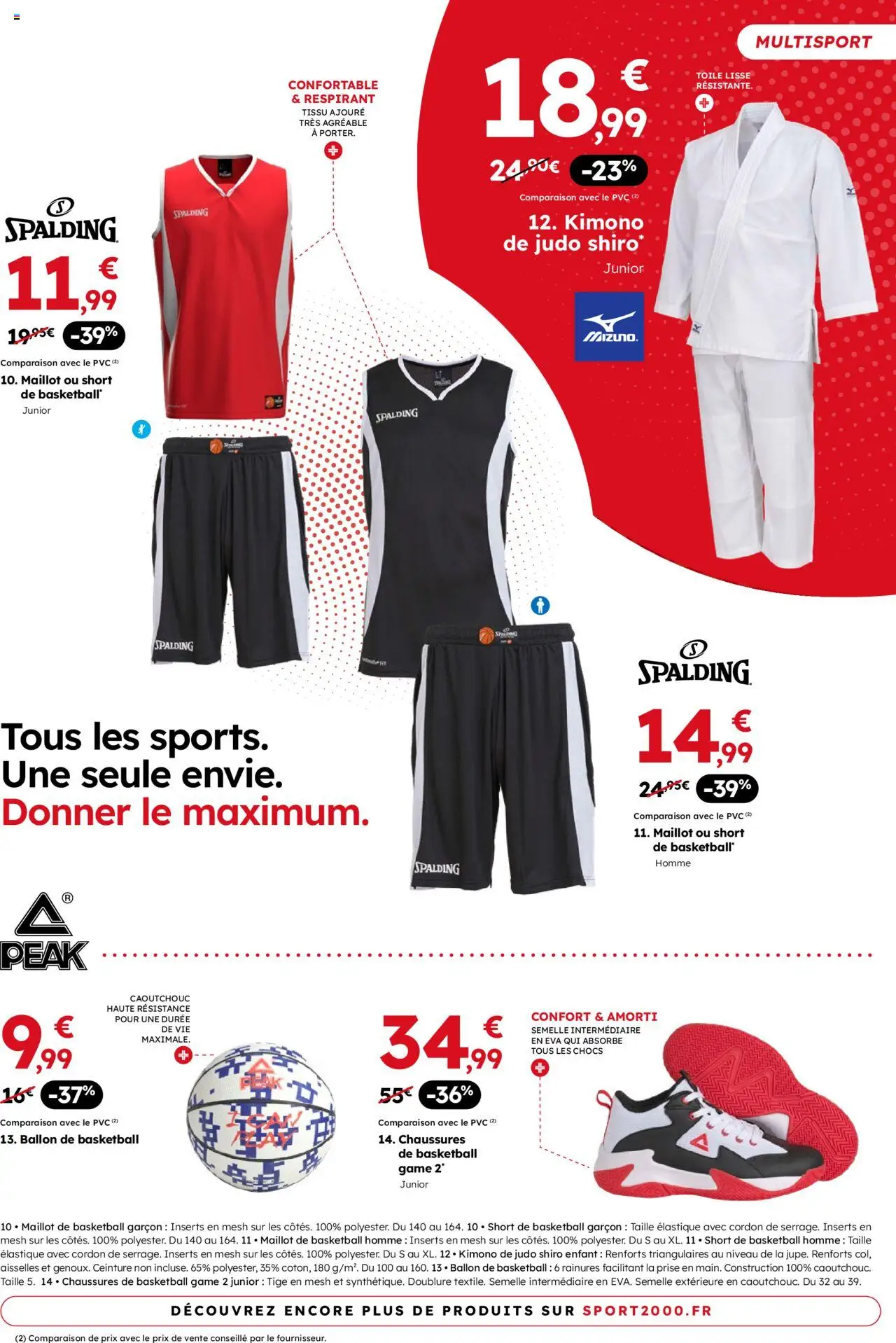 | Page: 5 | Produits: Ceinture, Kimono, Prise, Ballon de basketball