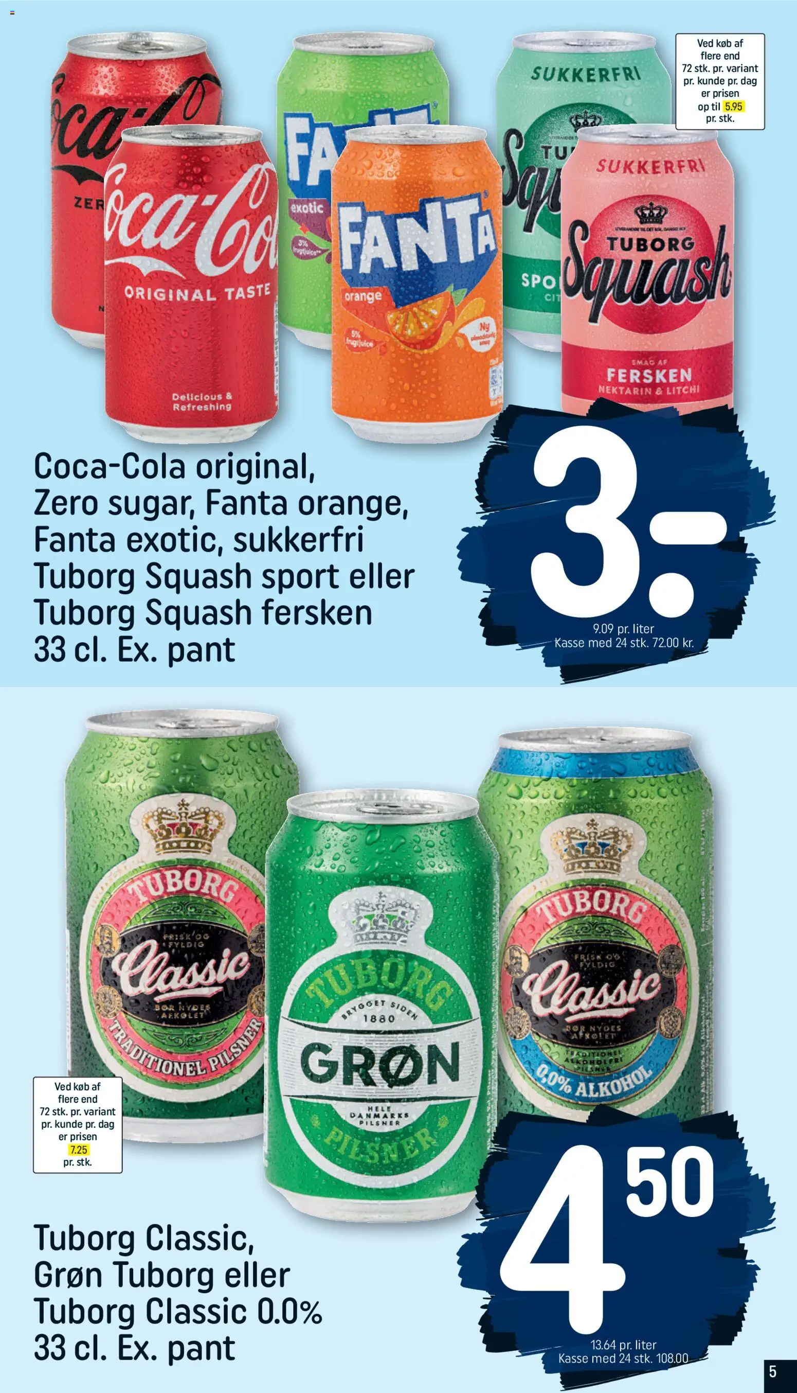 Rema 1000 tilbudsavis – gyldig fra 02.11.2025 | Side: 5 | Produkter: Squash, Fanta, Tuborg Squash