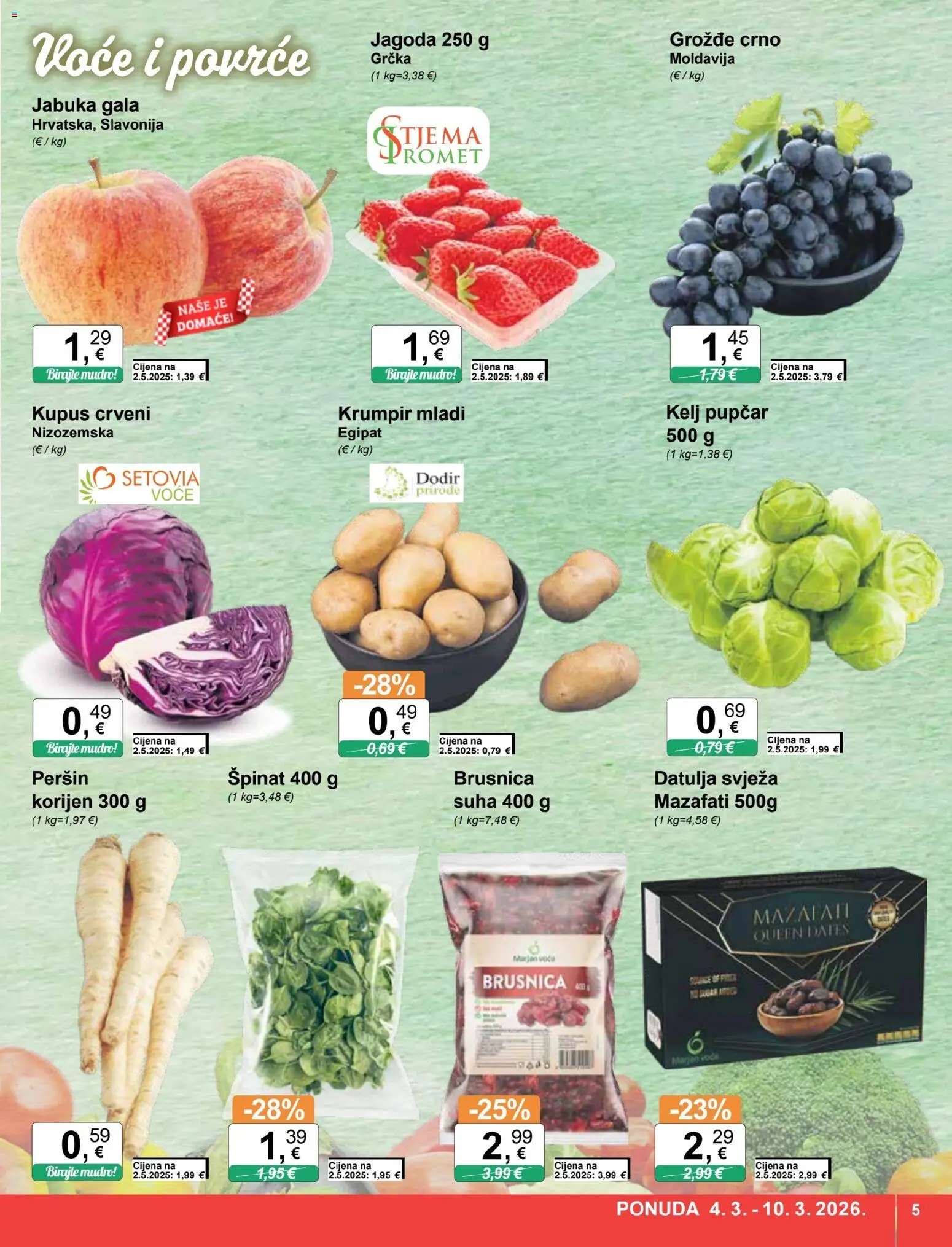 KTC katalog | vrijedi od 04.03.2026 | Stranica: 5 | Proizvodi: Krumpir, Grožđe, Brusnica, Jabuka