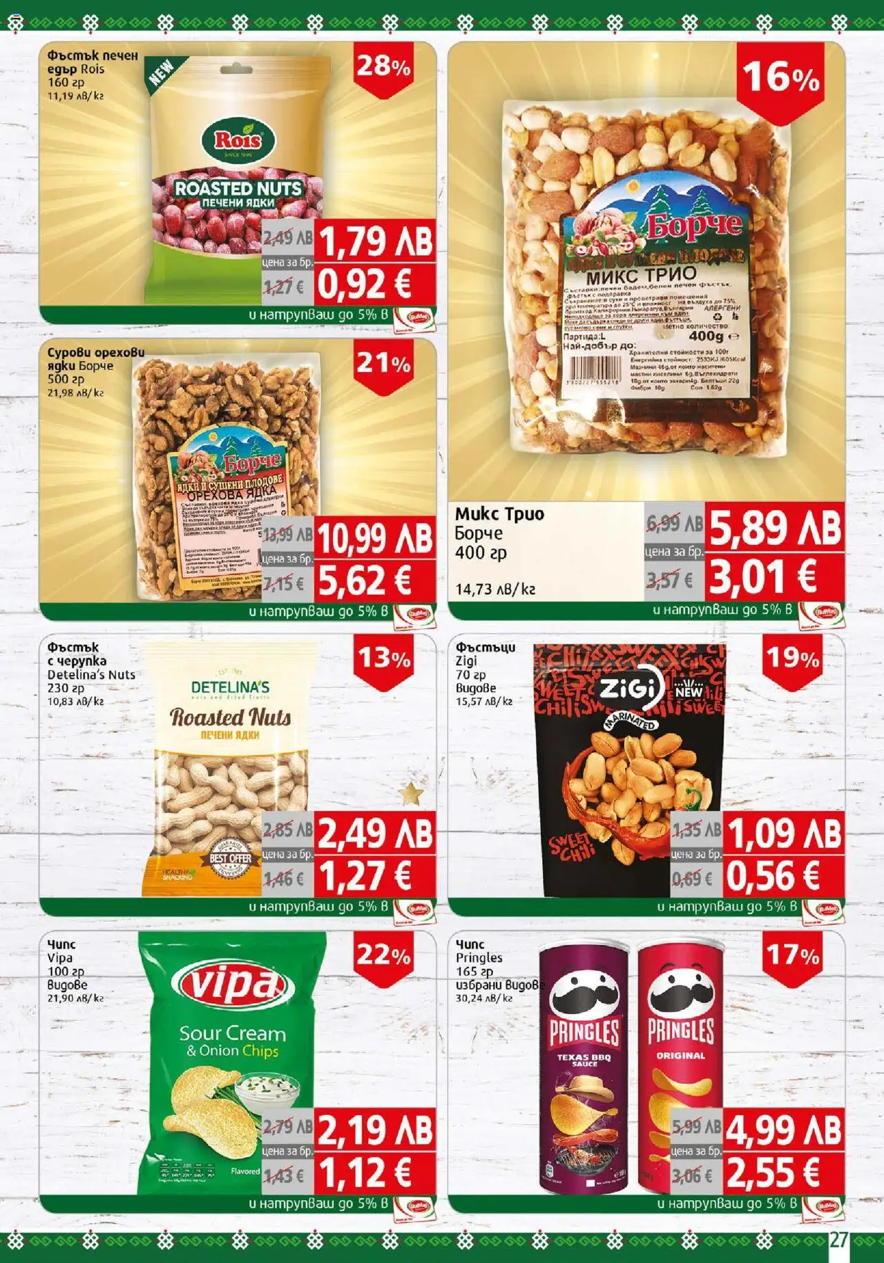 | Страница: 27 | Продукти: Ядки, Плодове, Fehérje, Печени ядки