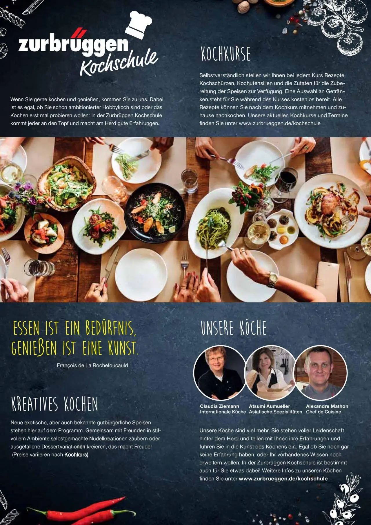 Zurbrüggen Kochschule – gültig ab 17.09.2025 | Seite: 2 | Produkte: Herd, Küche