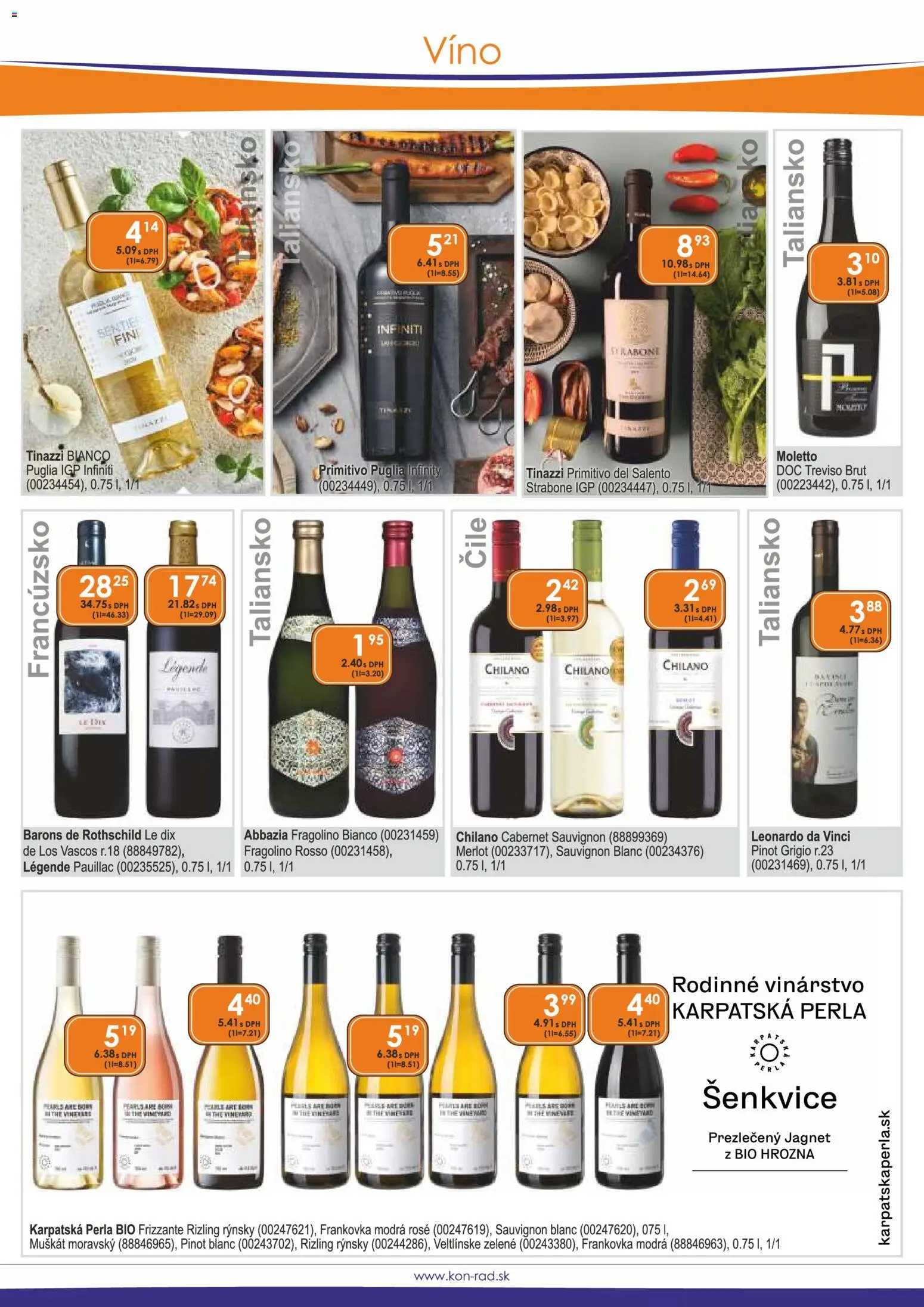 Nové KON - RAD akcie – leták je platný od 01.04.2026 | Strana: 17 | Produkty: Víno