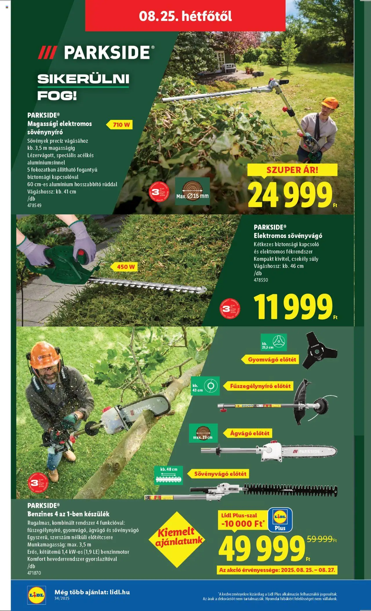 Lidl akciós ujság - amely érvényes a következő dátumtól: 21.08.2025 | Oldal: 22 | Termékek: Parkside, Hosszabbító, Sövényvágó, Ágvágó