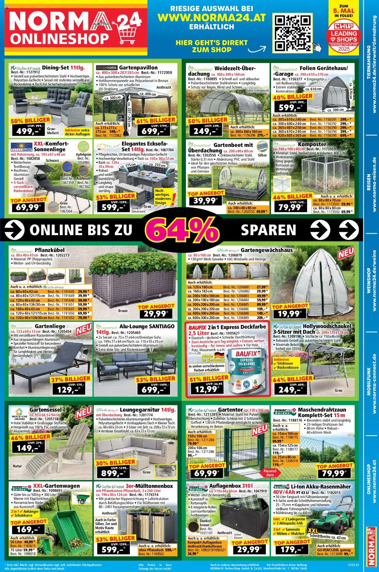 Norma Online Shop gültig ab 01.07.2025 | Seite: 1 | Produkte: Gemüse, Kissen, Sessel, Tisch