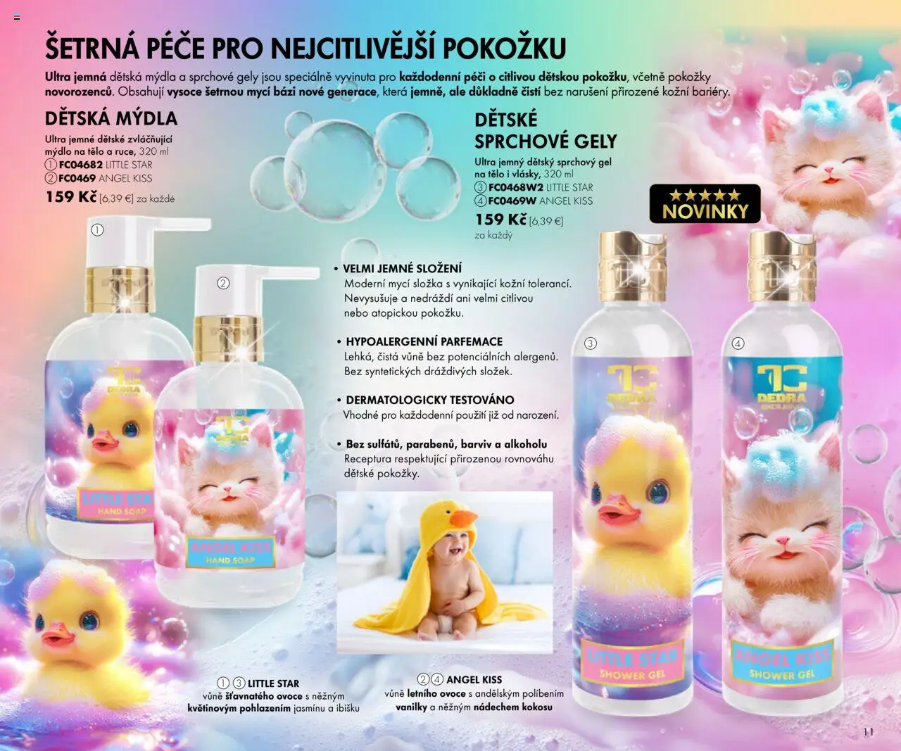 Nové Dedra akcie – leták je platný od 19.09.2025 | Strana: 11 | Produkty: Mydlo, Sprchový gél