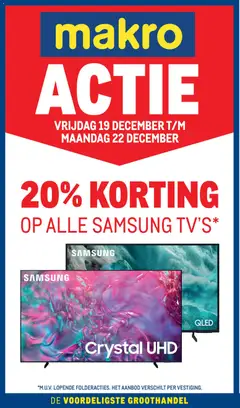 Makro - Actie Samsung TV's  - Voorbeeld van een folder van Makro, geldig van 19.12.2025