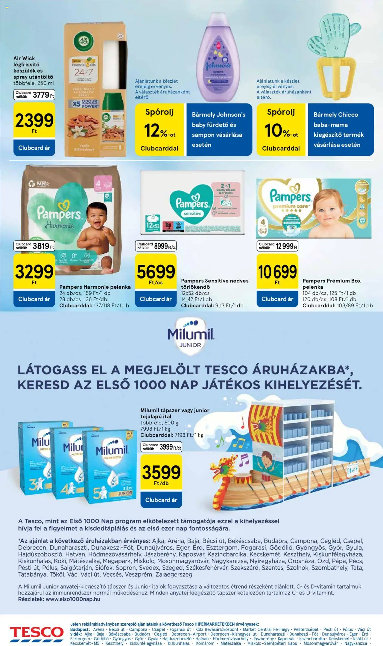 Tesco akciós ujság - amely érvényes a következő dátumtól: 09.10.2025 | Oldal: 28 | Termékek: Törlőkendő, Pelenka, Légfrissítő, Sampon