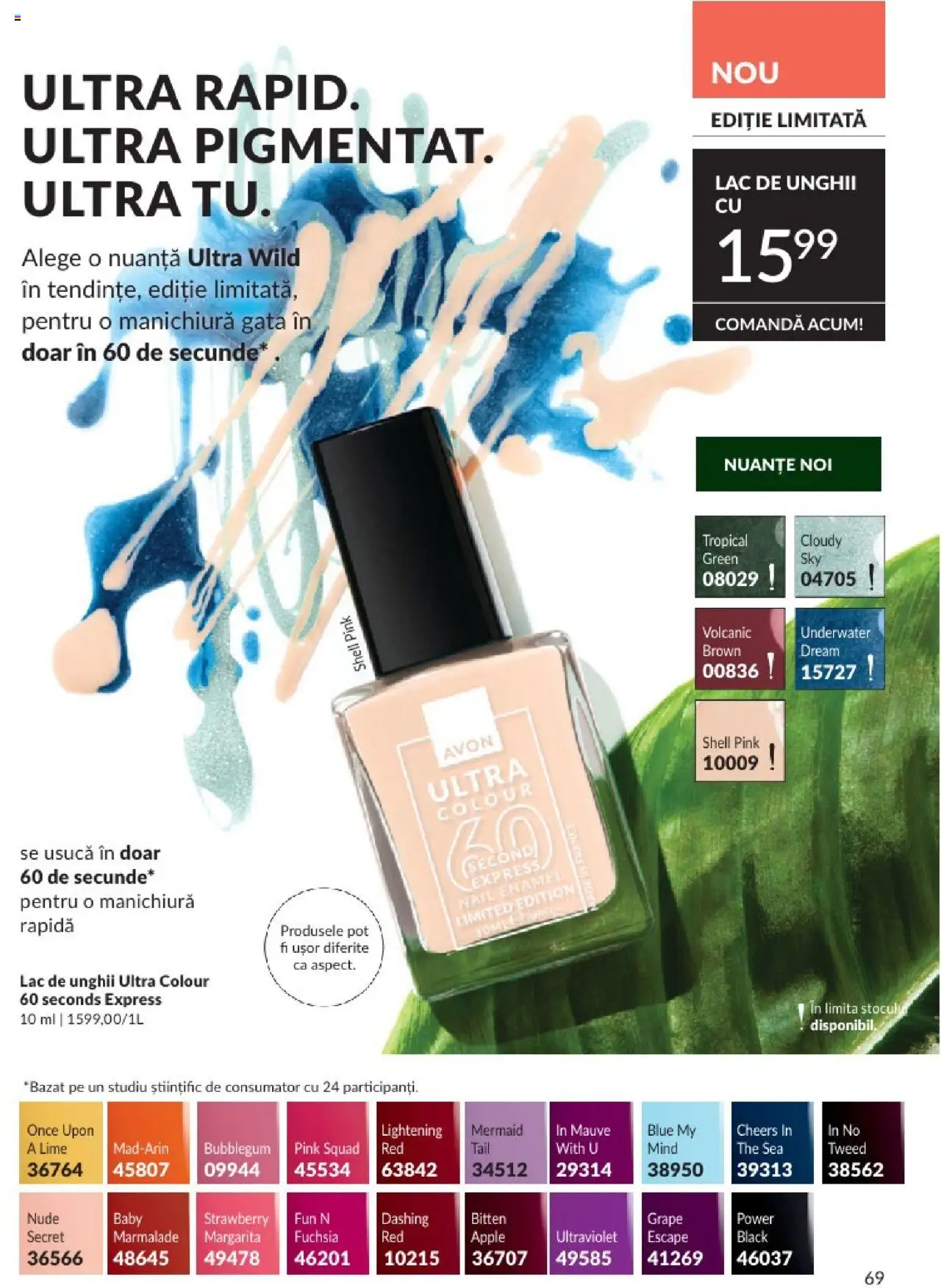 Catalog Avon - 08 2025 – valabil de la 01.08.2025 | Pagină: 69 | Produse: Lime, Lac de unghii, Apple