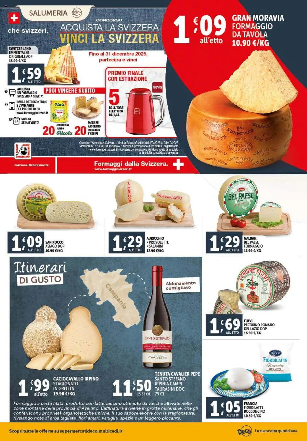 Volantino Decò del 23.09.2025 | Pagina: 2 | Prodotti: Latte, Pasta, Bollitore, Pecorino Romano
