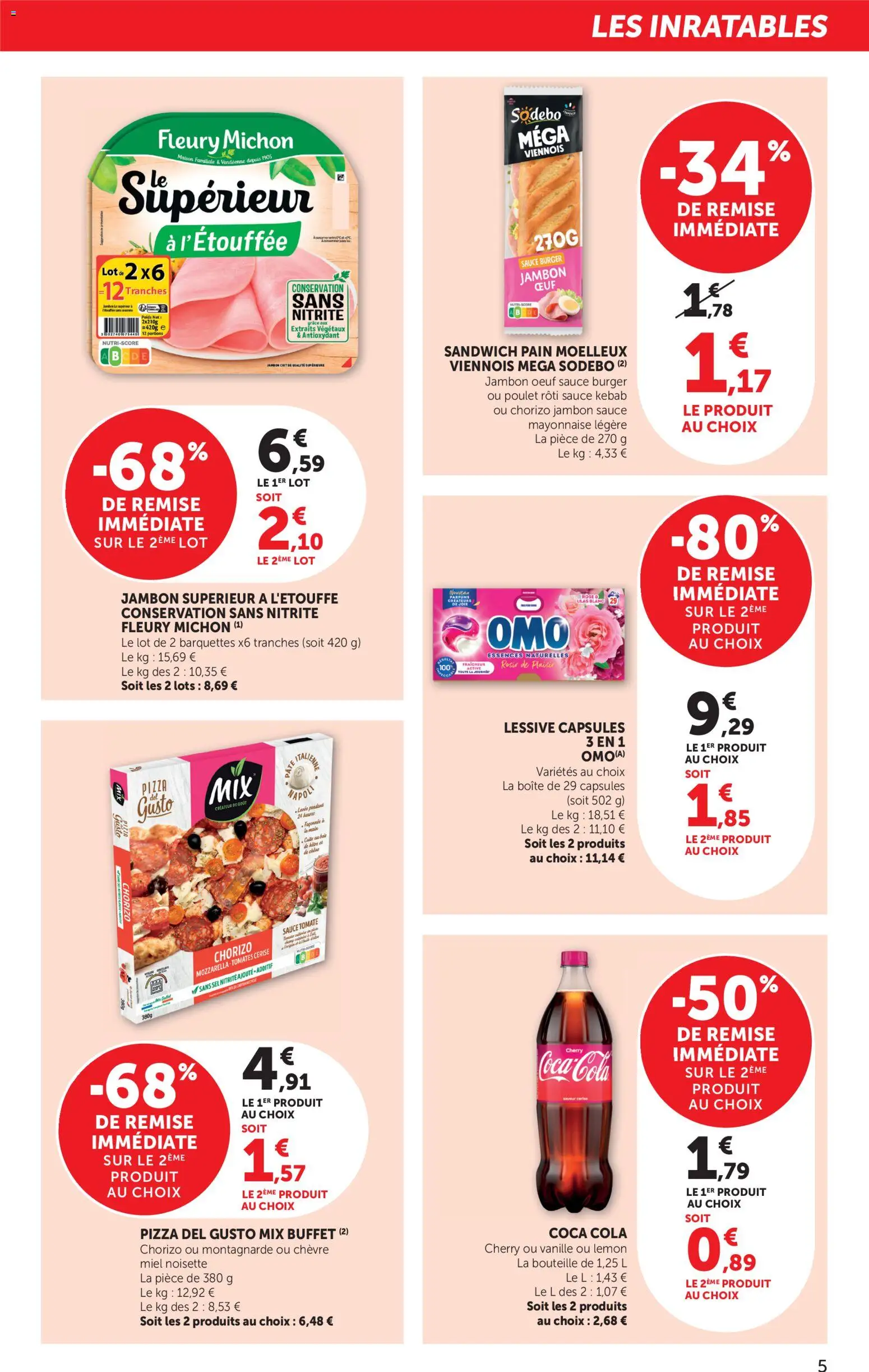 {H1} | Page: 5 | Produits: Sandwich, Mayonnaise, Coca cola, Pizza