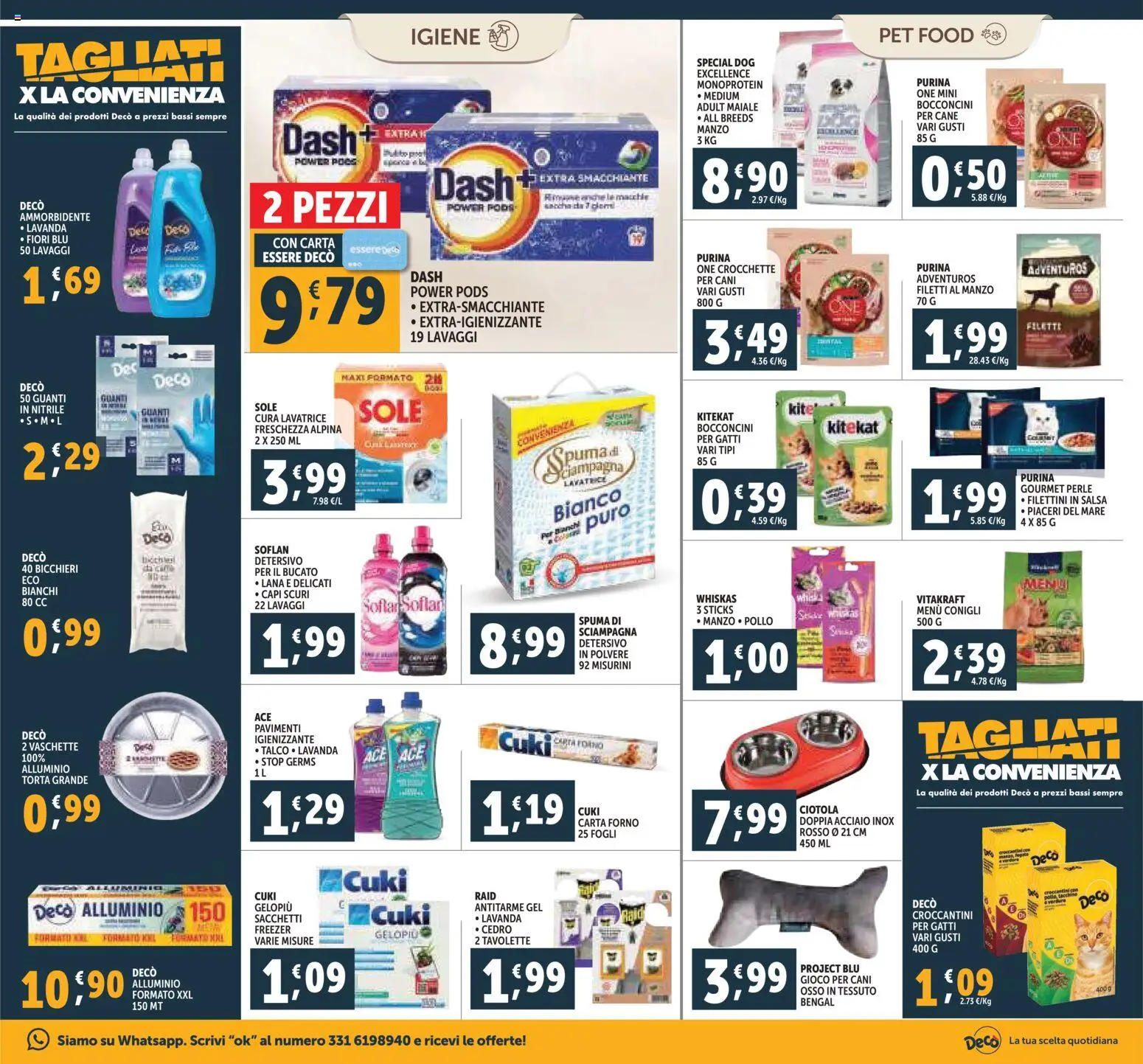 Volantino Decò del 20.11.2025 | Pagina: 19 | Prodotti: Manzo, Guanti, Crocchette, Vaschette