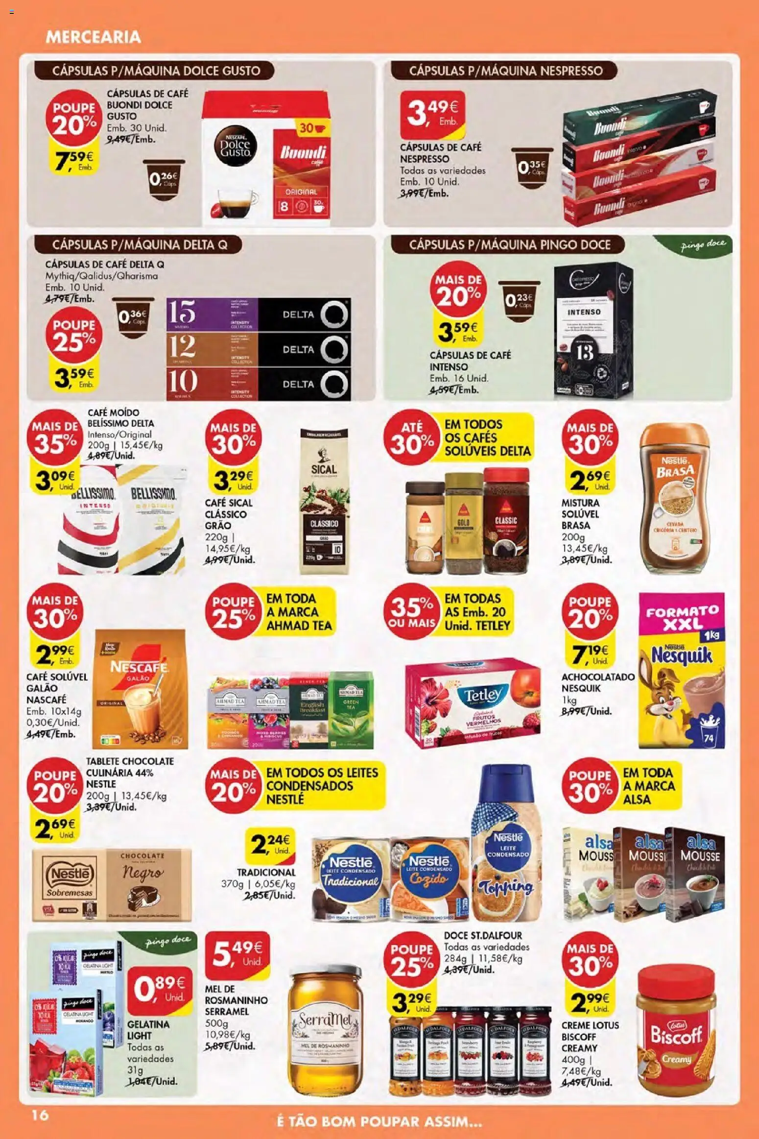Pingo Doce Poupe Esta Semana Açores │ válido de 05.03.2026 | Página: 16 | Produtos: Gelatina, Leite condensado, Nestlé, Chocolate