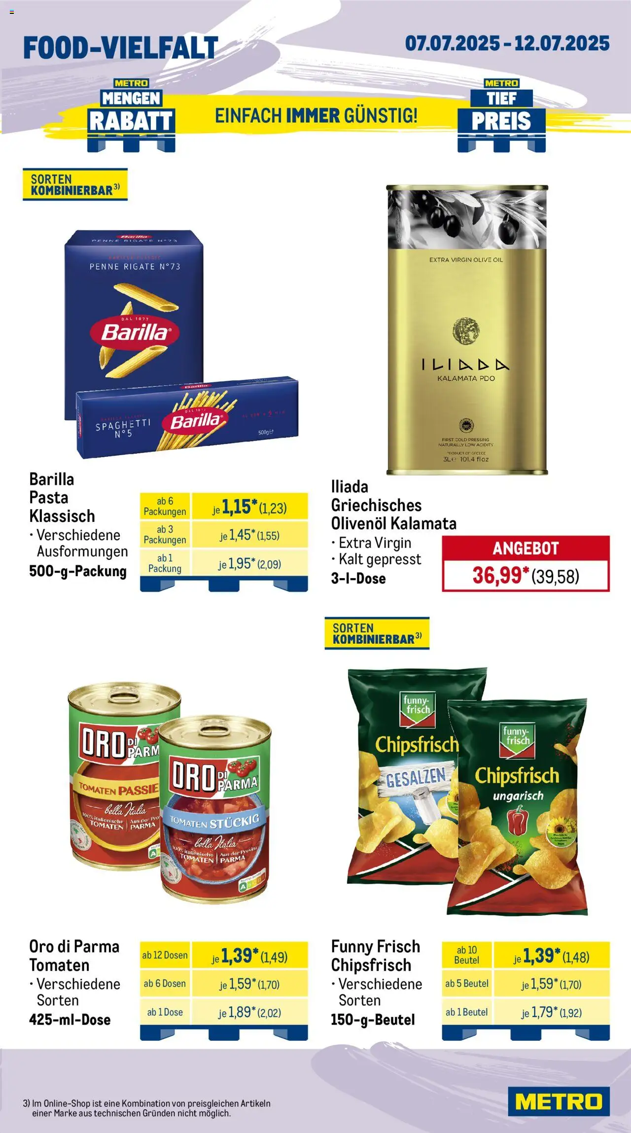 Metro Prospekt 	 - gültig ab dem 07.07.2025 | Seite: 11 | Produkte: Barilla, Funny frisch, Oro di parma, Pasta