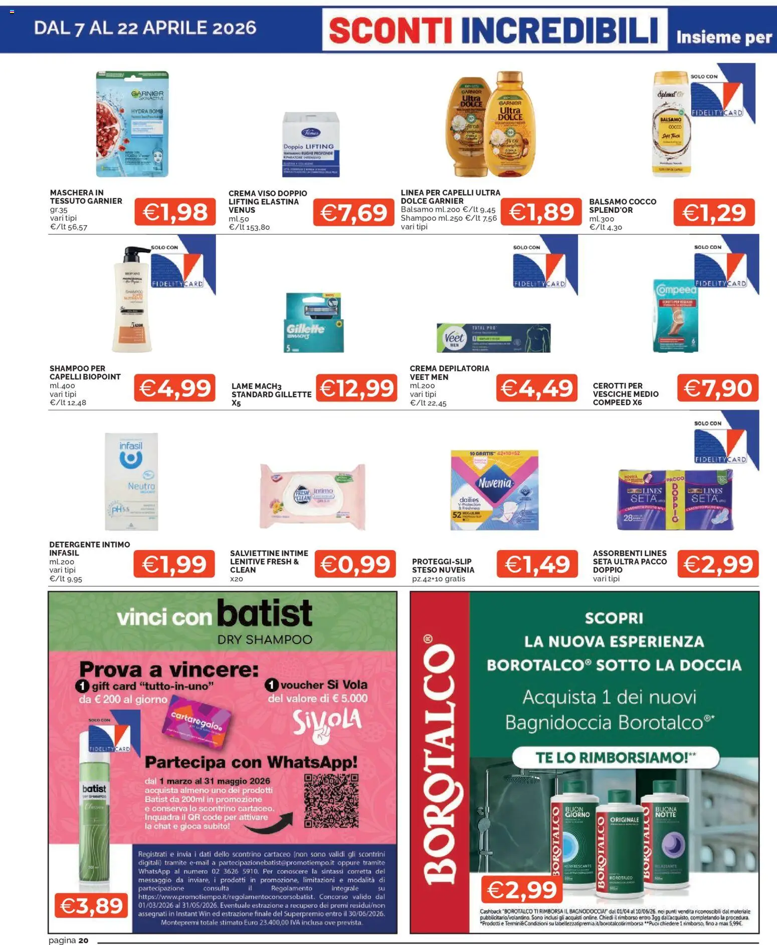 Volantino Mercatò del 07.04.2026 | Pagina: 20 | Prodotti: Shampoo, Balsamo, Tè, Crema viso