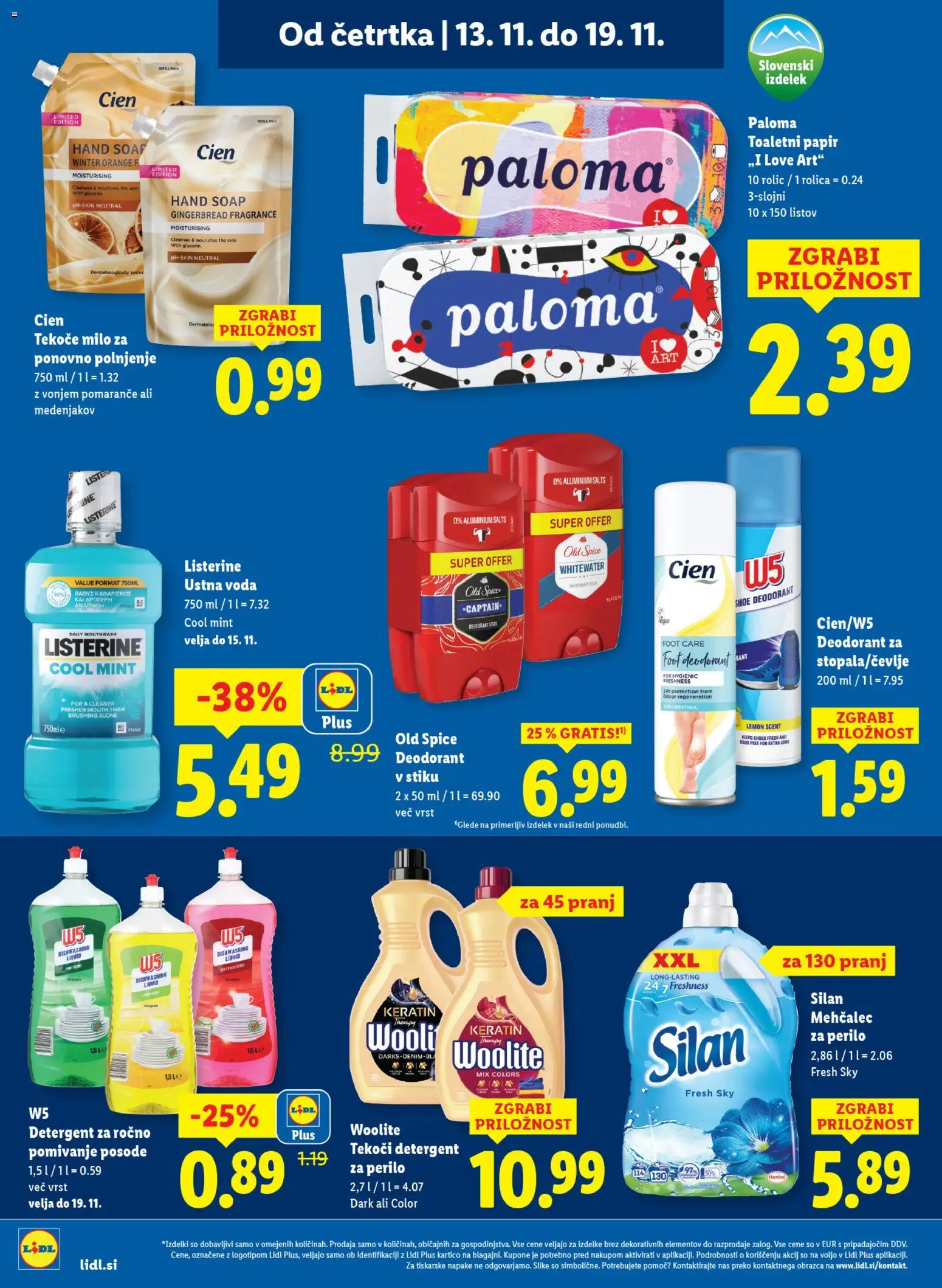 Novi Lidl katalog ponudbe – veljaven od 13.11.2025 | Stran: 14 | Izdelki: Tekoče milo, Milo, Pomarance, Detergent
