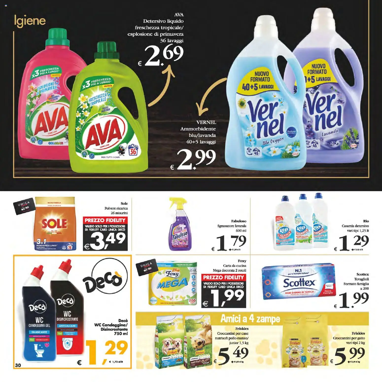 Volantino Decò del 25.11.2025 | Pagina: 30 | Prodotti: Candeggina, Anticalcare, Lavanda, WC