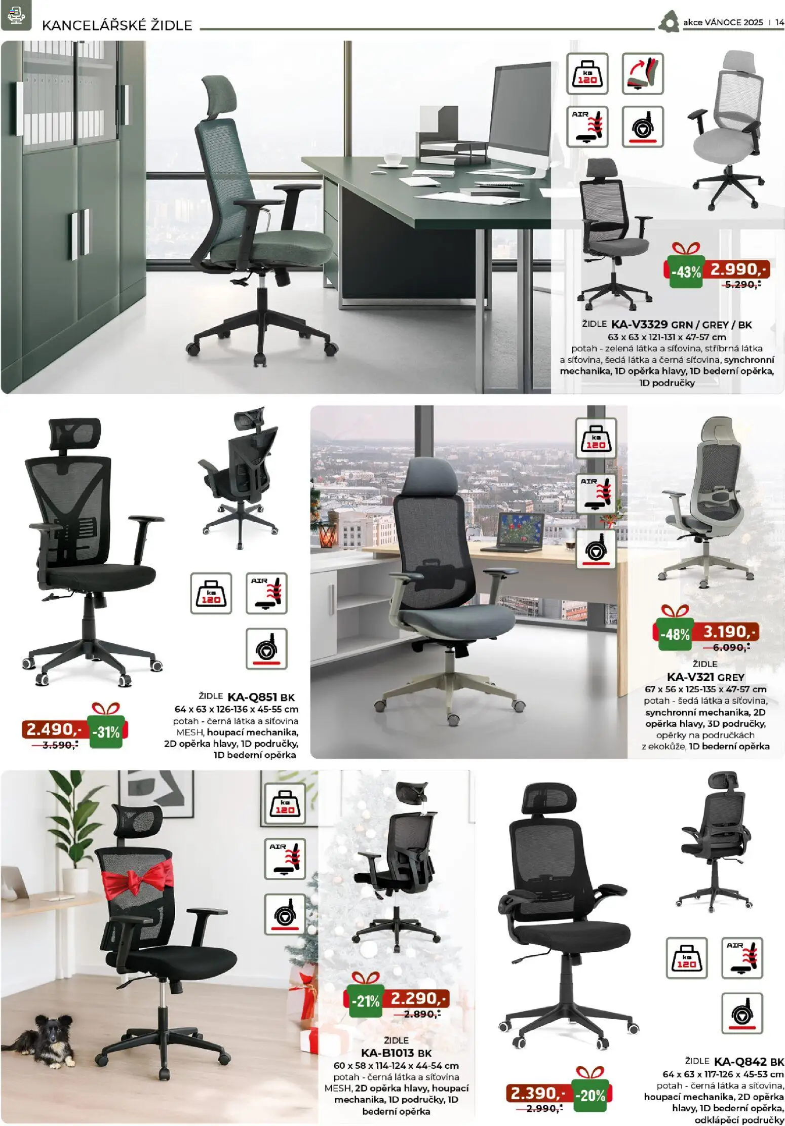 Jamall nábytek leták - Vánoce od 05.11.2025 | Strana: 14 | Produkty: Kancelářské židle, Židle