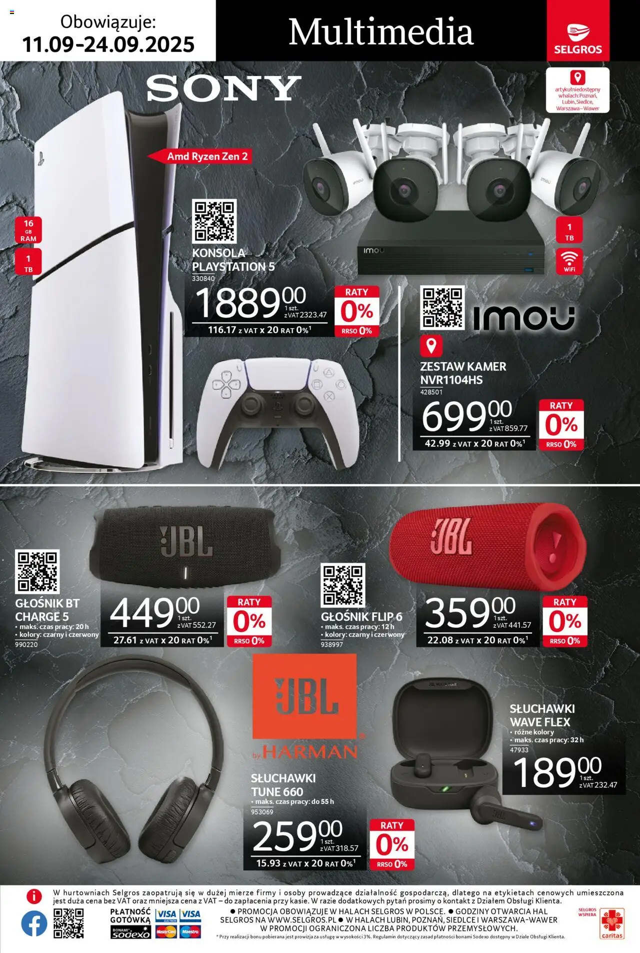 Selgros cash&carry Gazetka - Premium od 11.09.2025 | Strona: 17 | Produkty: Słuchawki, Playstation, Głośnik, Konsola