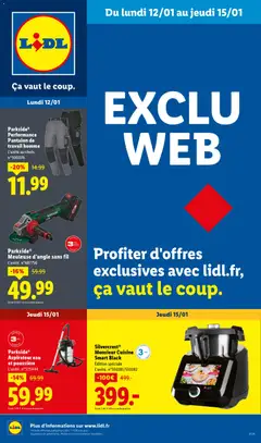 LIDL - Prévisualisation de LIDL catalogue les bonnes affaires Exclu Web valide à partir de 12.01.2026