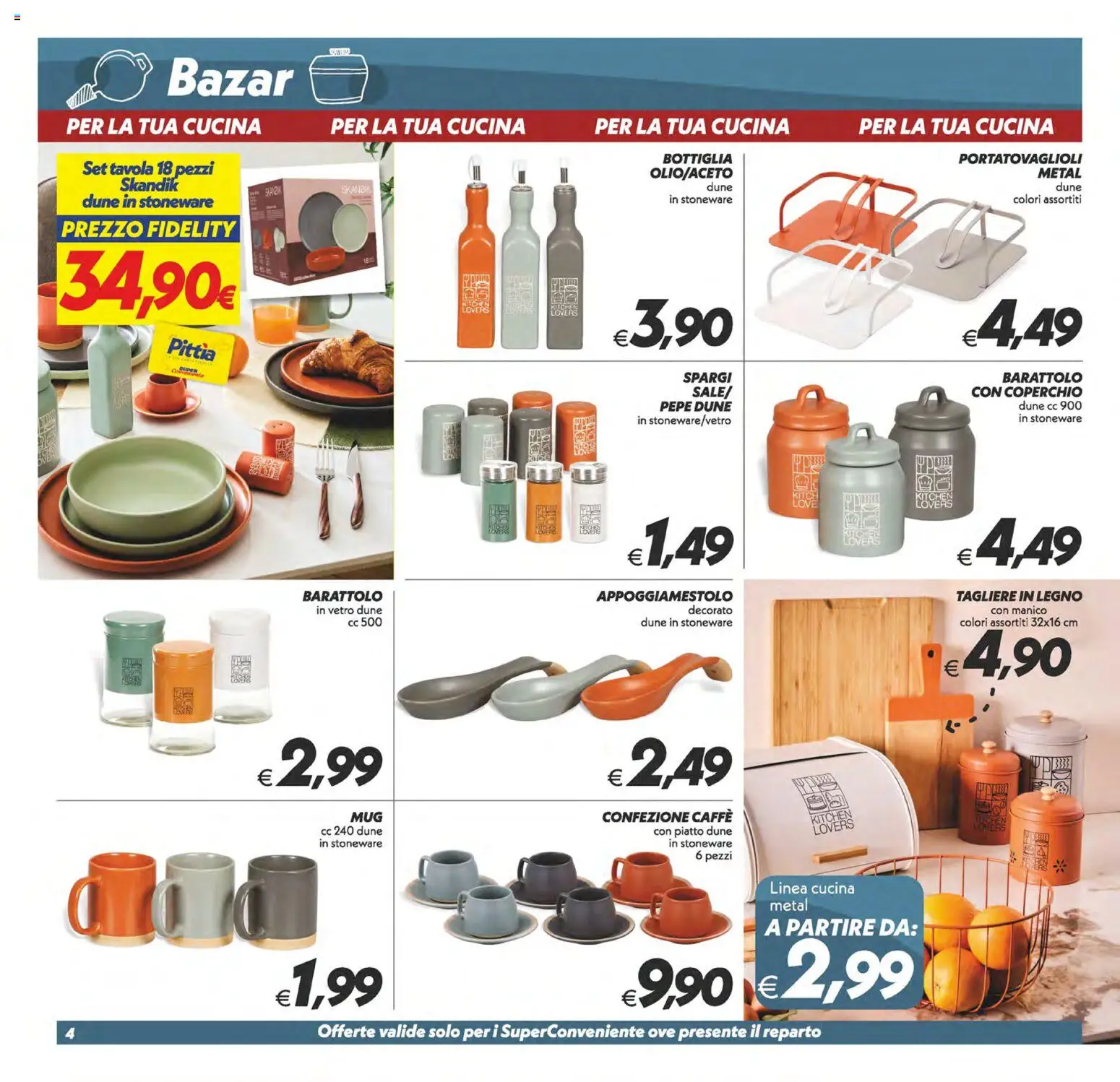 Volantino SuperConveniente del 23.01.2026 | Pagina: 29 | Prodotti: Caffè, Tagliere, Piatto, Bottiglia