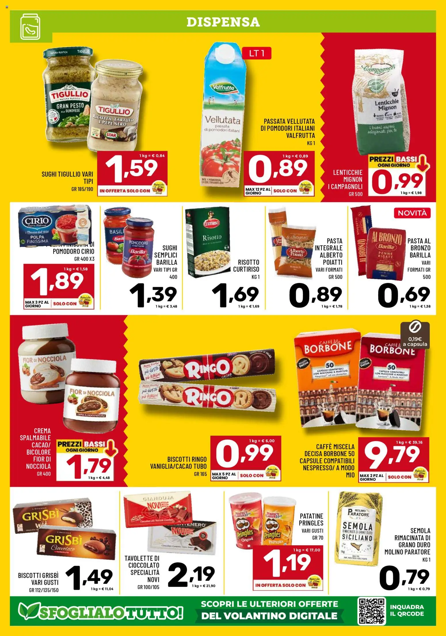 Volantino Il Centesimo del 03.11.2025 | Pagina: 8 | Prodotti: Cioccolato, Tè, Patatine, Pomodoro