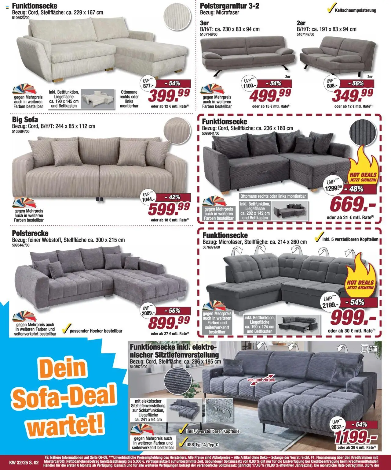 Poco Prospekt 	 - gültig ab dem 02.08.2025 | Seite: 2 | Produkte: USB, Hocker, Sofa