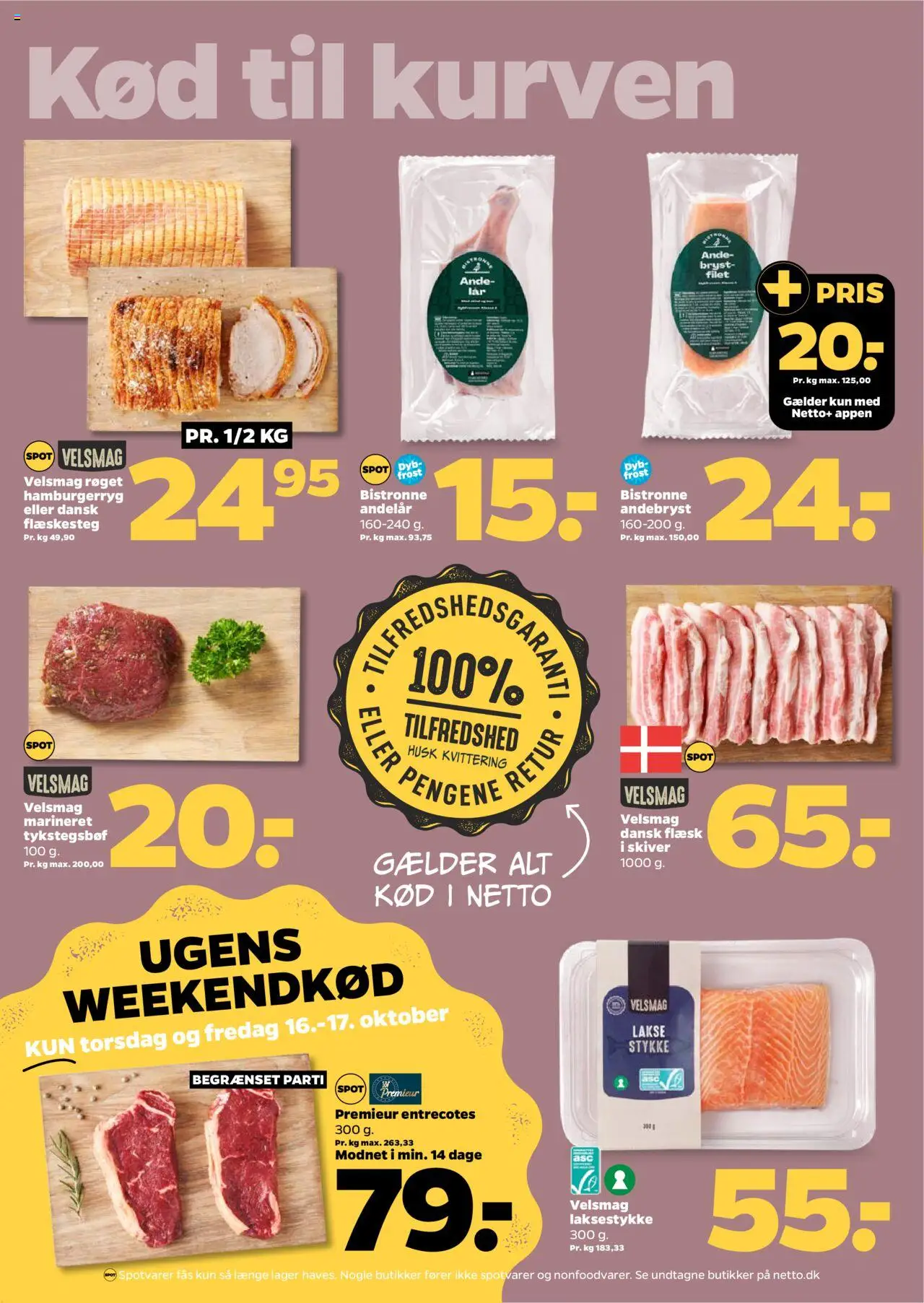 Netto tilbudsavis – gyldig fra 11.10.2025 | Side: 6 | Produkter: Flæskesteg, Hamburgerryg