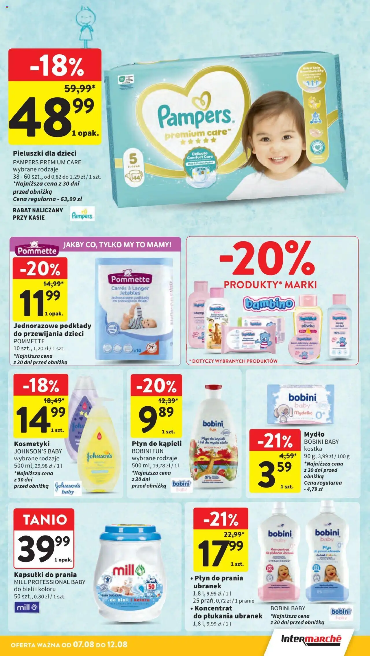 Intermarche Gazetka od 07.08.2025 | Strona: 37 | Produkty: Kosmetyki, Płyn do kąpieli, Kapsułki do prania, Mydło