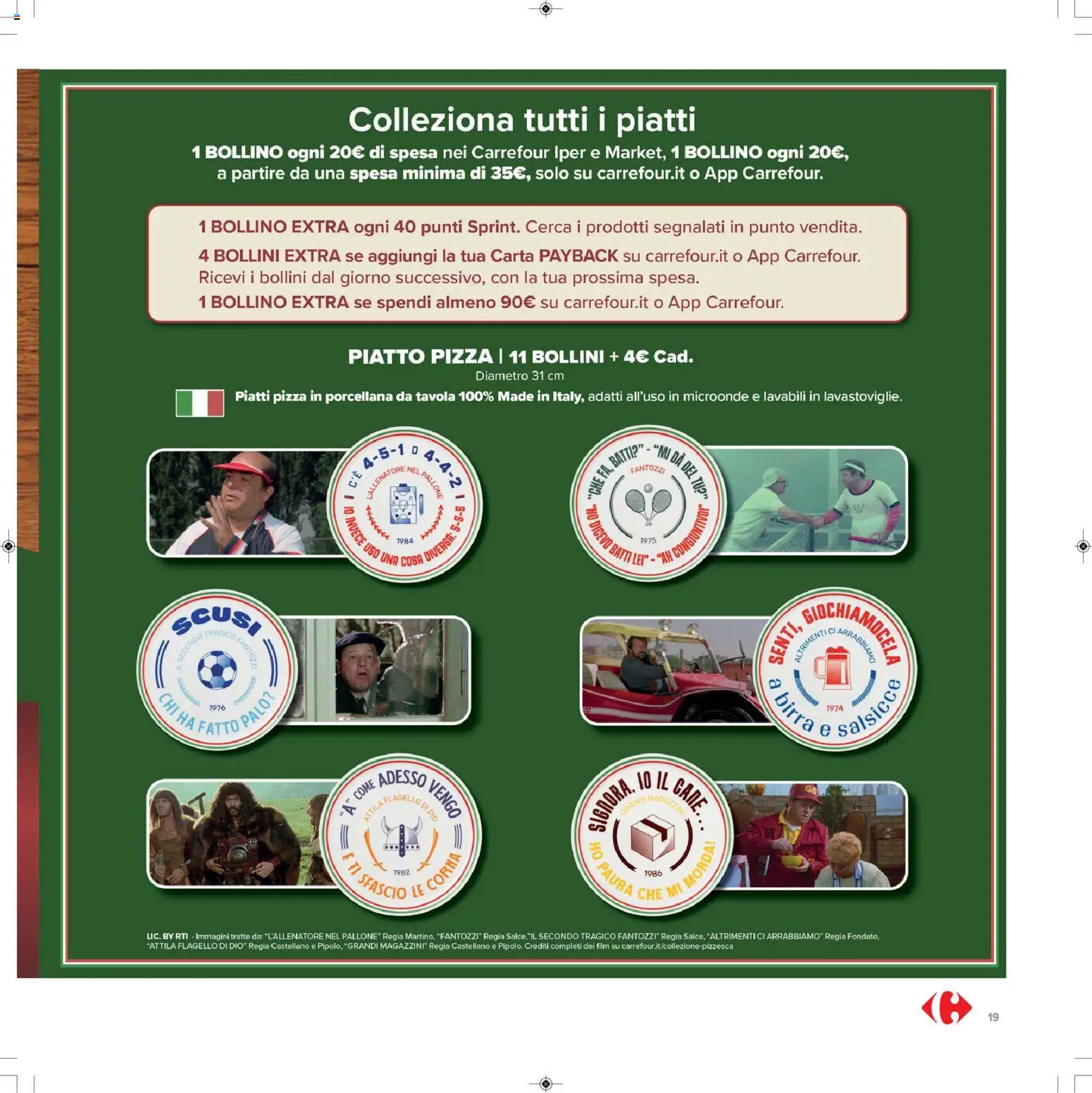 Volantino Carrefour del 15.01.2026 | Pagina: 19 | Prodotti: Pizza, Birra, Pallone, Piatto