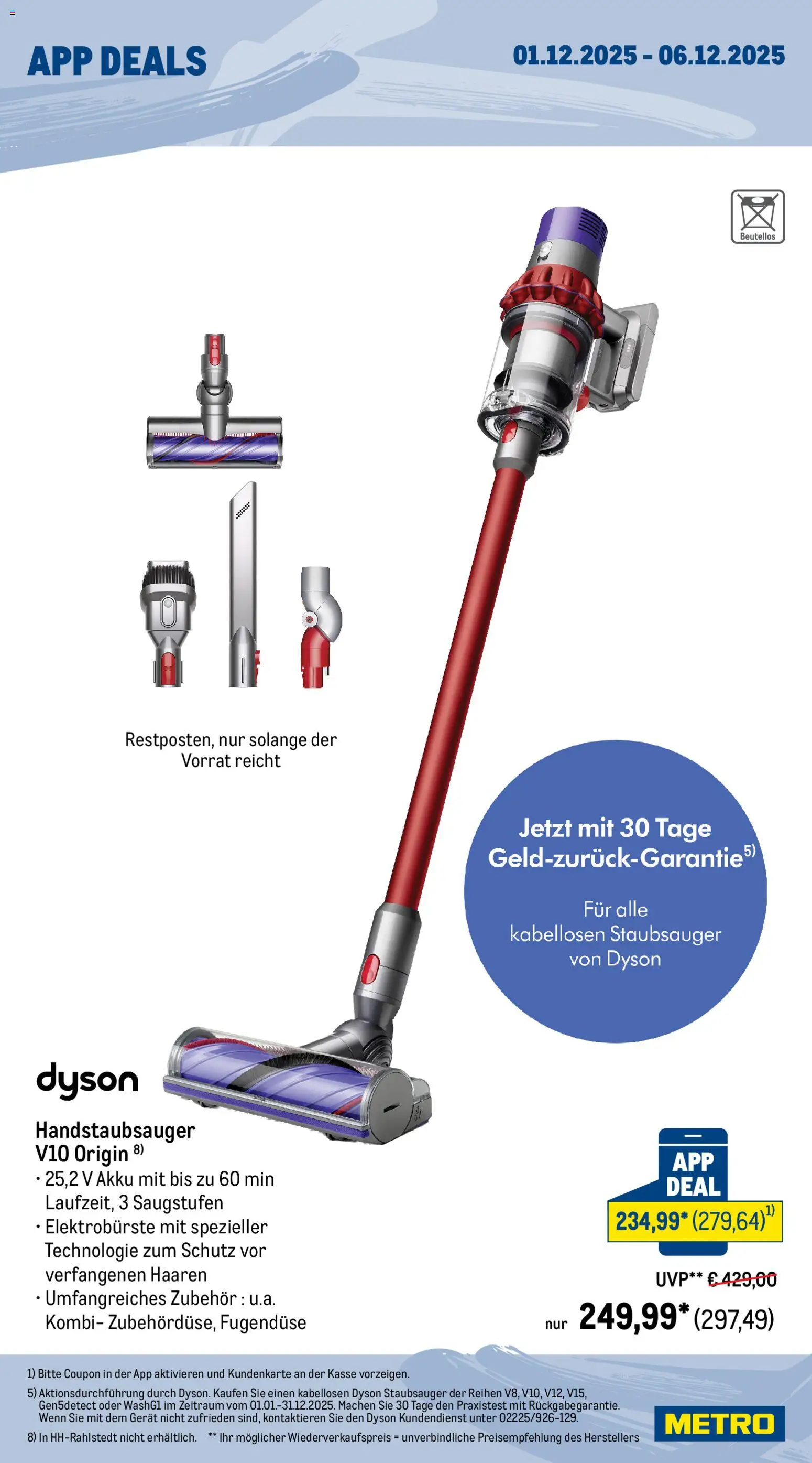 Metro App Deals – gültig ab 01.12.2025 | Seite: 3 | Produkte: Dyson, Staubsauger