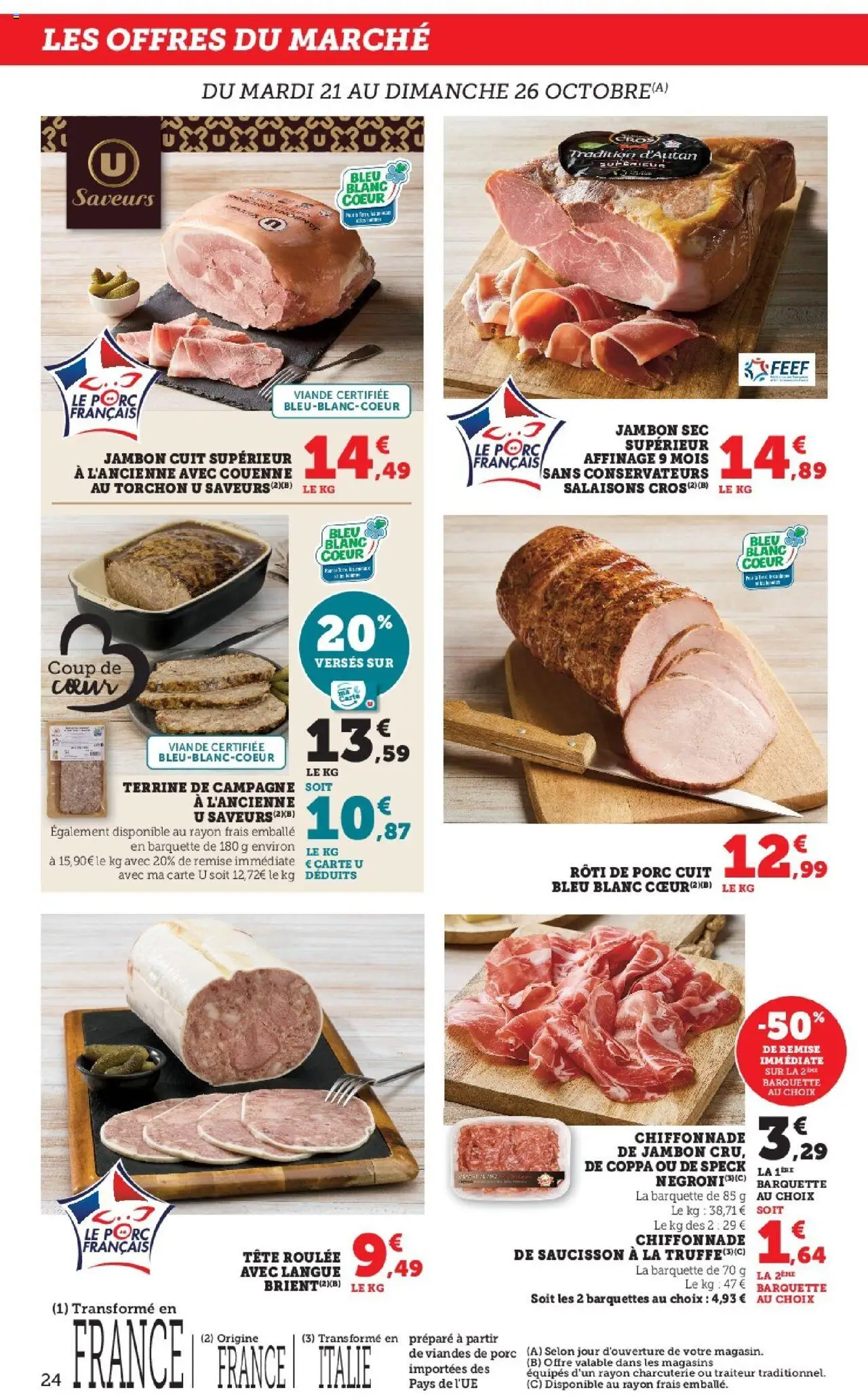 {H1} | Page: 24 | Produits: Saucisson, Torchon, Jambon, Viande
