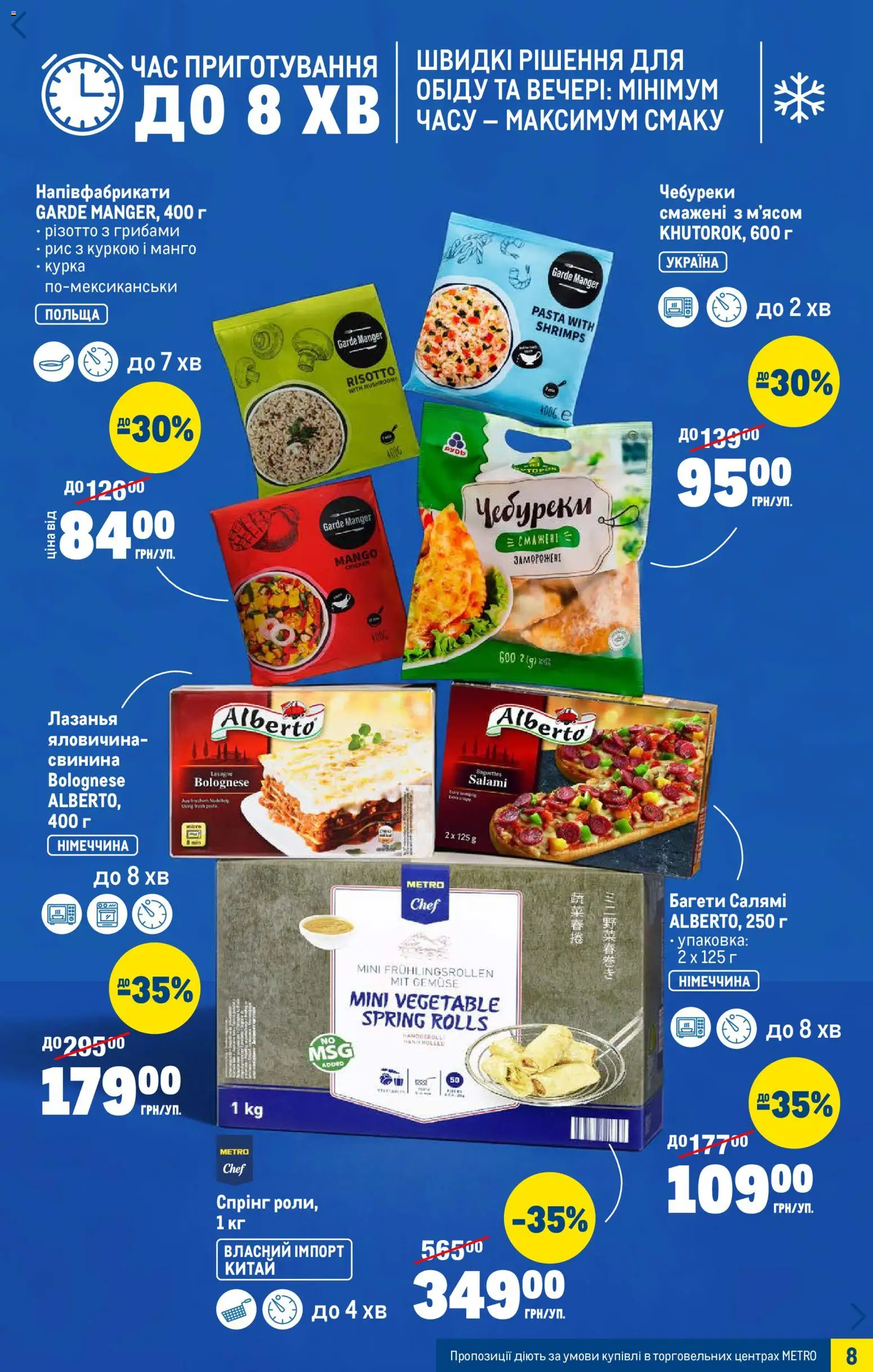Metro Kаталог - дійснийкції з 07.01.2026 | Сторінка: 8 | Товари: Салямі, Рис, Яловичина, Напівфабрикати