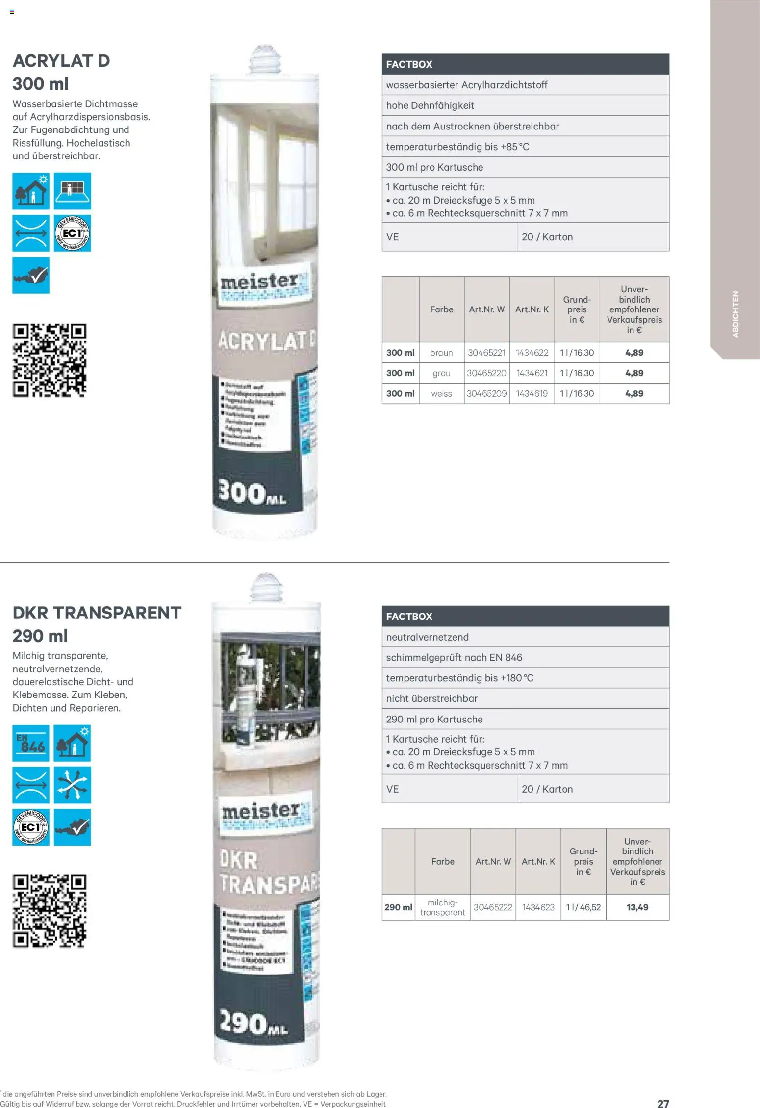 Lagerhaus  Meister Katalog 2026 gültig ab 02.01.2026 | Seite: 27