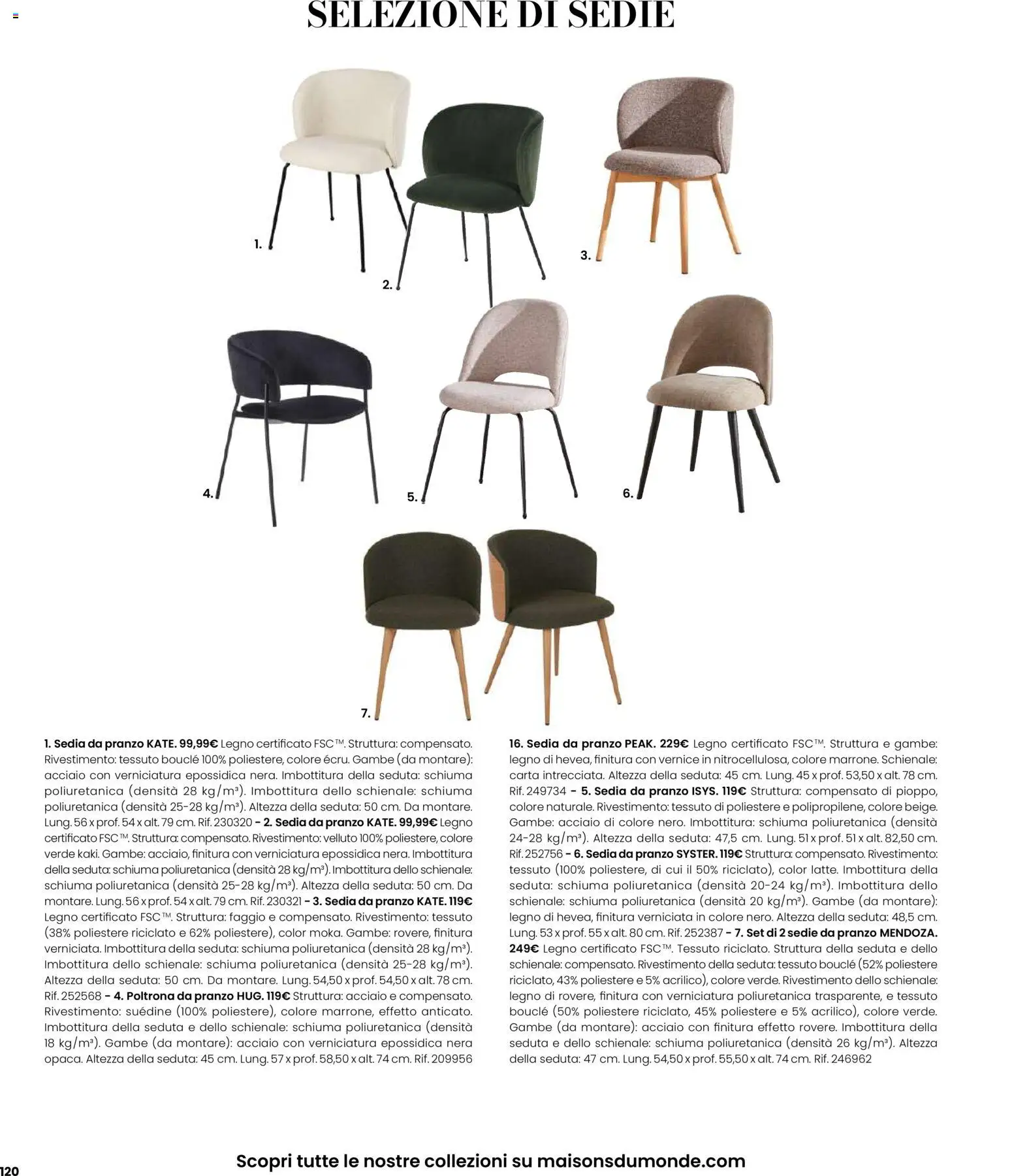 Volantino Maisons du Monde del 12.02.2026 | Pagina: 120 | Prodotti: Poltrona, Sedia