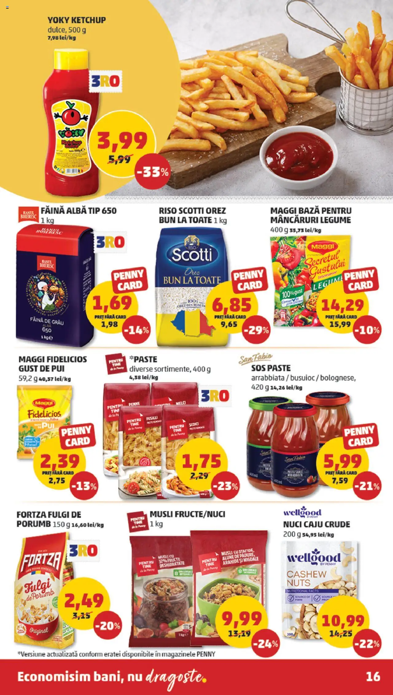 Noul catalog PENNY – valabil de la 17.09.2025 | Pagină: 16 | Produse: Făină, Fulgi, Porumb, Legume