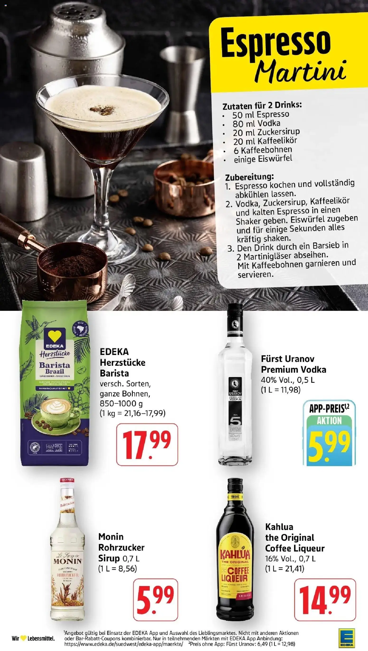 Edeka prospekt Nonnenhorn / Bodensee	 – gültig ab 19.04.2026 | Seite: 40 | Produkte: Martini, Sirup, Vodka