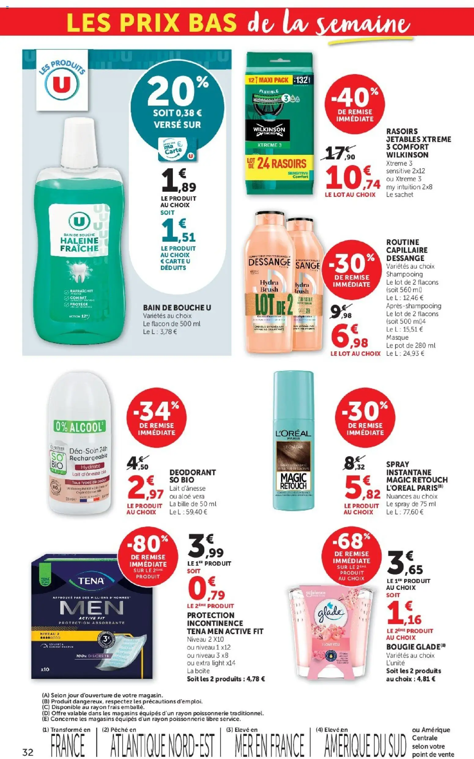 {H1} | Page: 32 | Produits: Poissonnerie, Shampooing, Masque, Bain de bouche