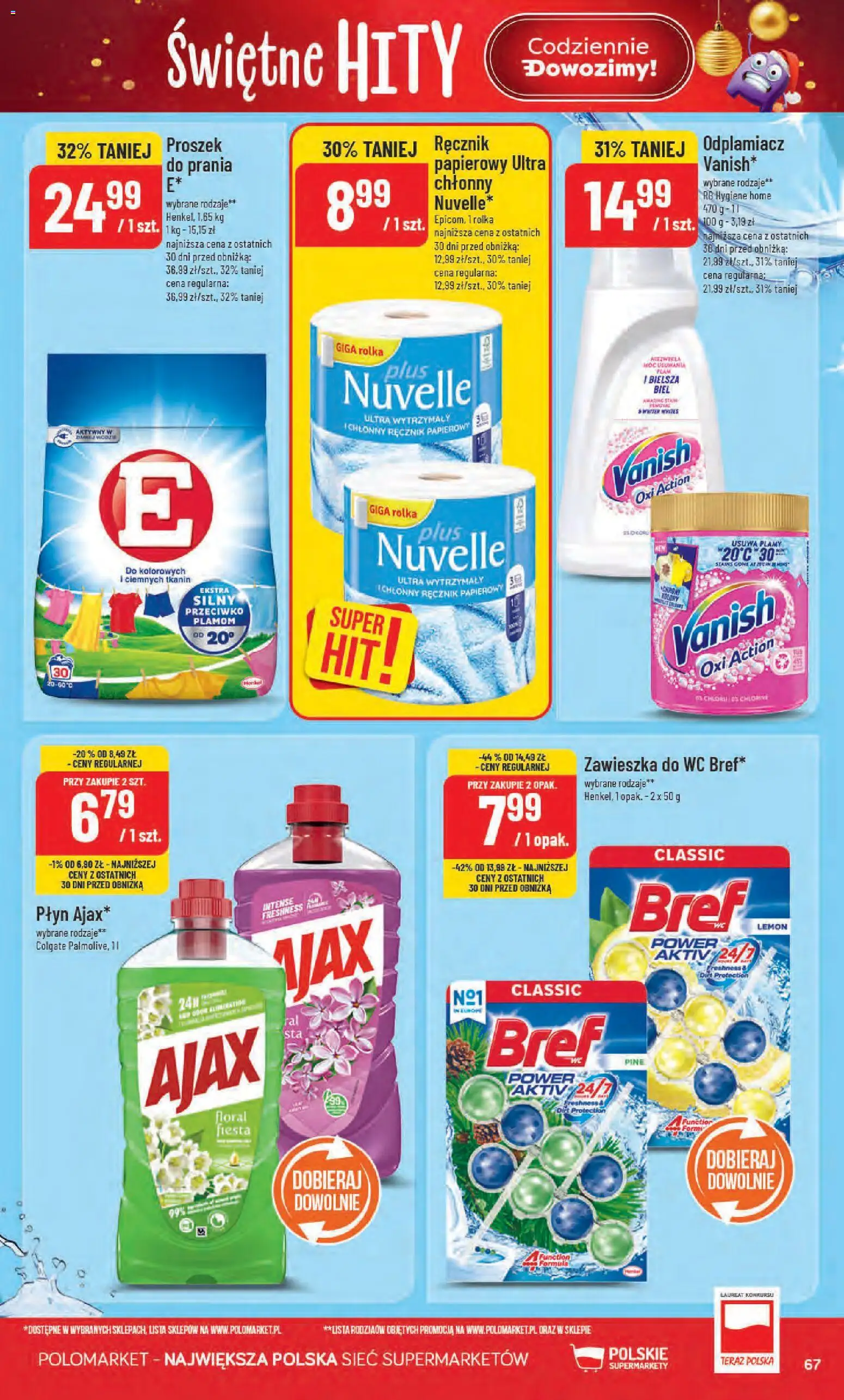 POLOmarket Black Friday od 26.11.2025 | Strona: 67 | Produkty: Vanish, Odplamiacz, Ręcznik papierowy