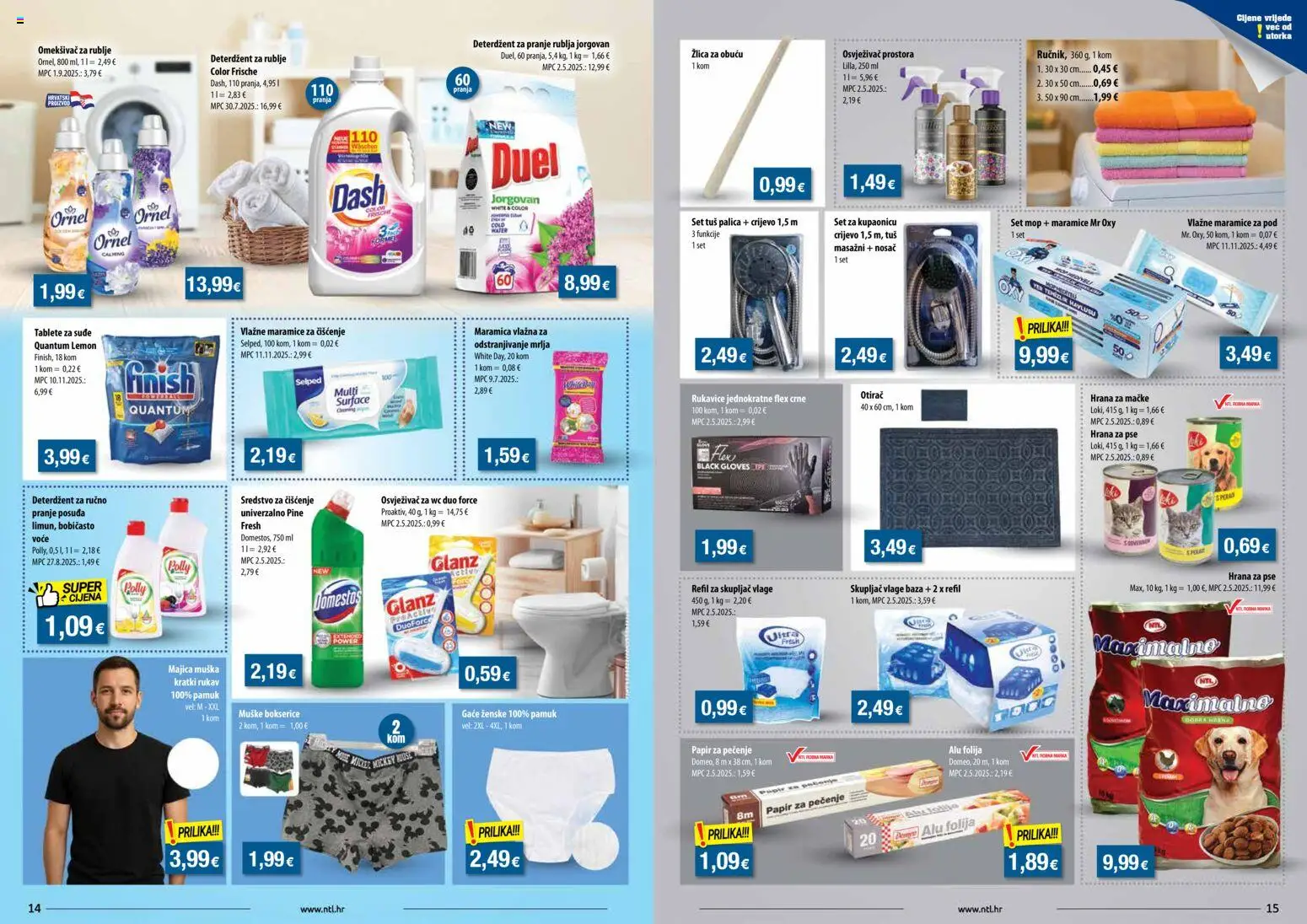 NTL katalog | vrijedi od 31.12.2025 | Stranica: 8 | Proizvodi: Tuš, Deterdžent, Domestos, Rukavice