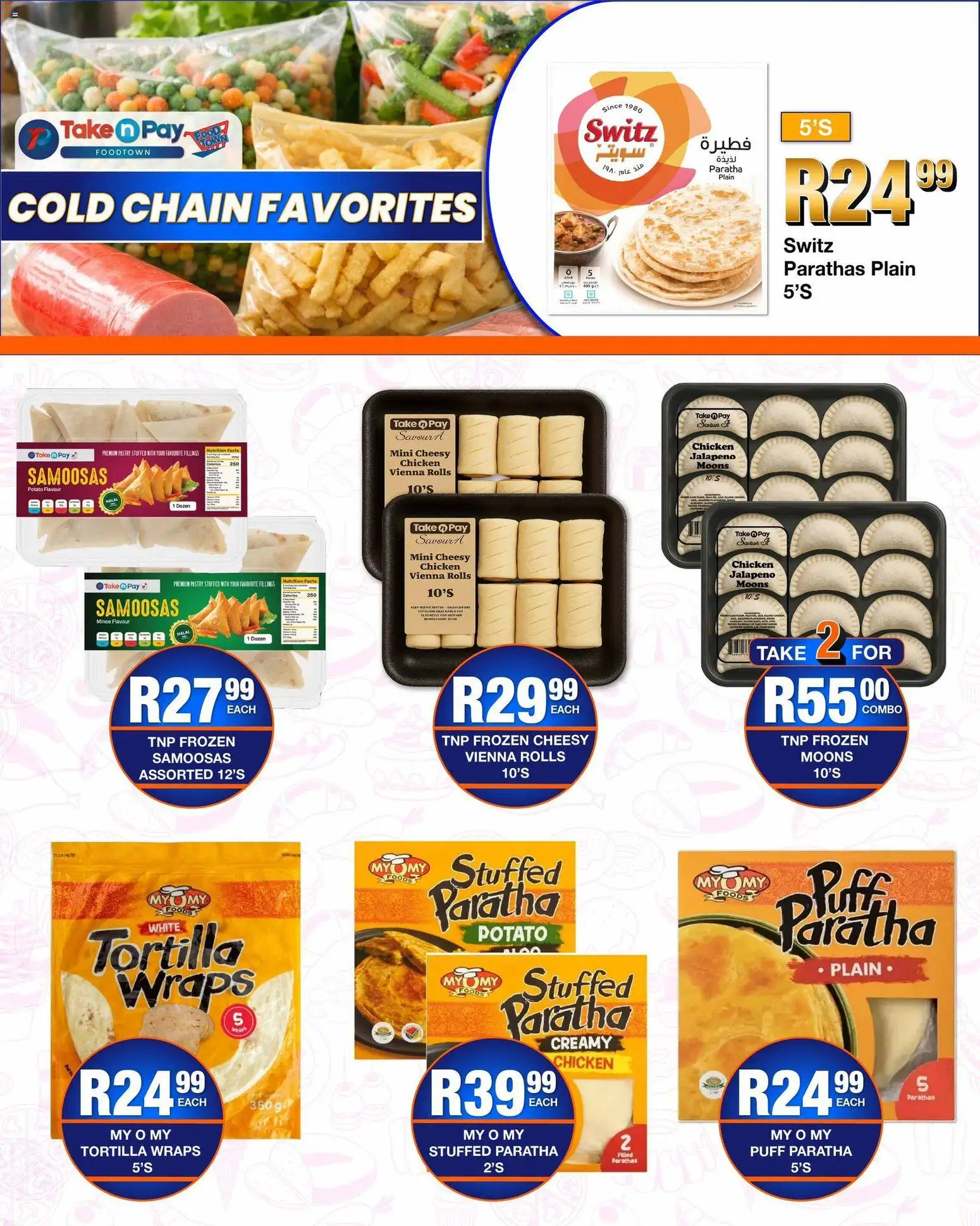 New Take n Pay catalogue – valid from 20.04.2026 | Page: 25 | Products: Samoosas, Chicken