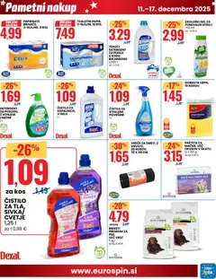 Eurospin katalog akcije – veljaven od 11.12.2025 | Stran: 9 | Izdelki: Pomivalni stroj, Pašteta, Cvetje, Detergent