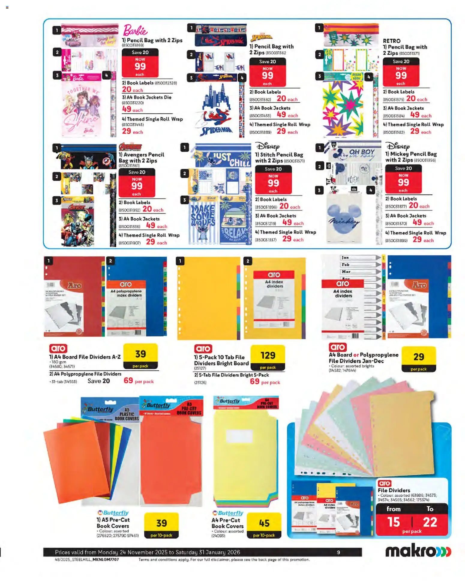 New Makro catalogue – valid from 24.11.2025 | Page: 9 | Products: Pencil, Jackets, Bag