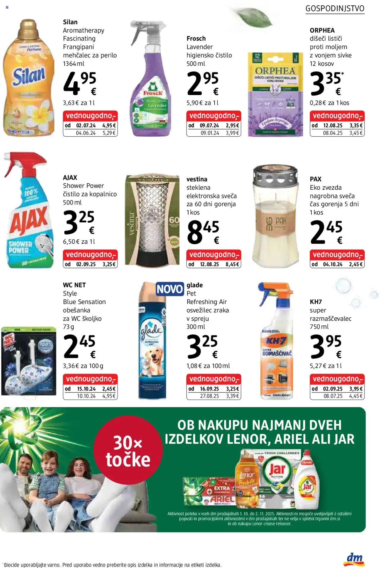 Novi DM Drogerie Markt katalog ponudbe – veljaven od 01.10.2025 | Stran: 29 | Izdelki: Mehčalec, Sveča, Kos, Mehcalec za perilo