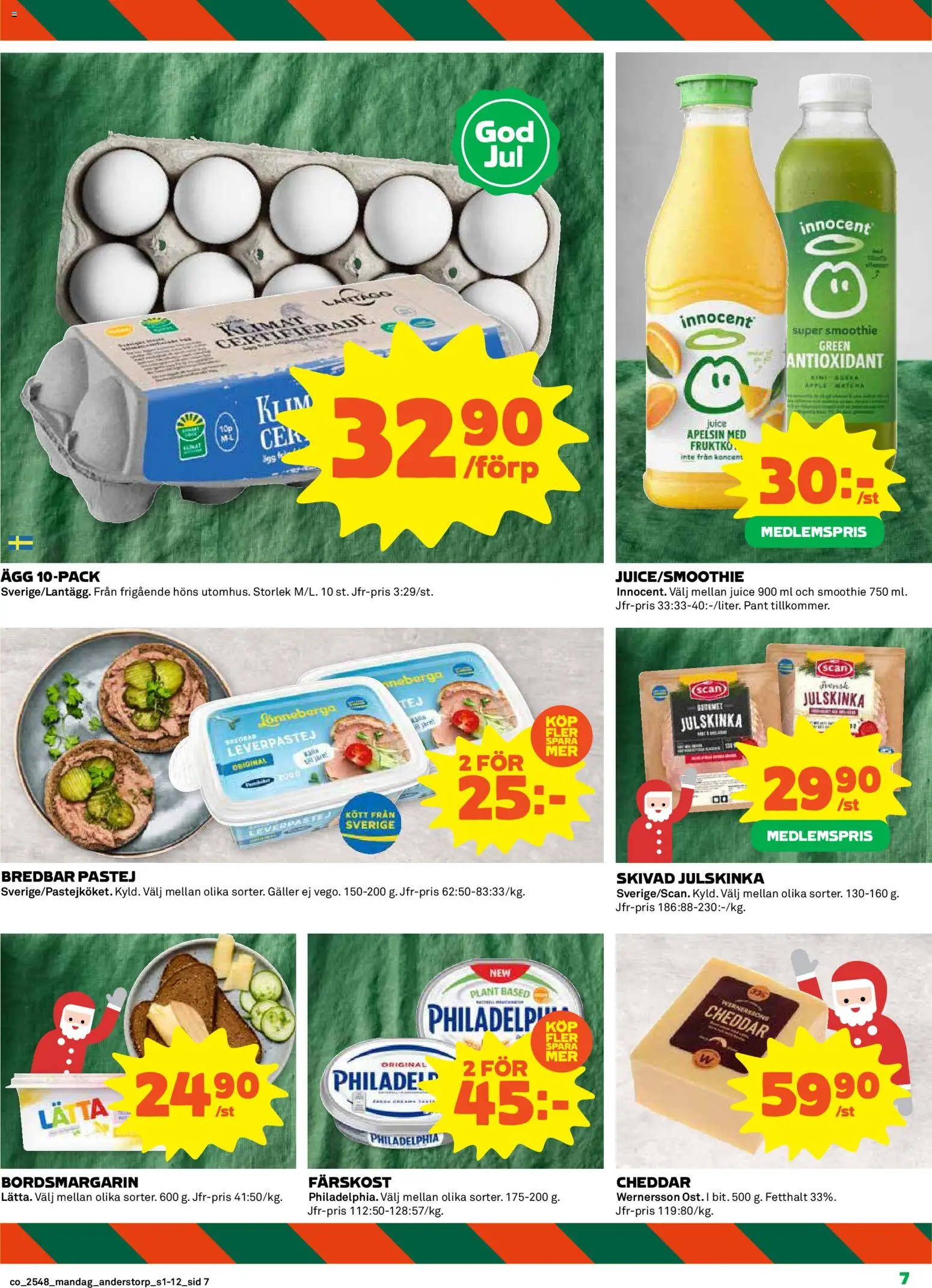 Coop reklamblad aktuell från 24.11.2025 | Sida: 7 | Produkter: Galler, Cheddar, Leverpastej, Apelsin
