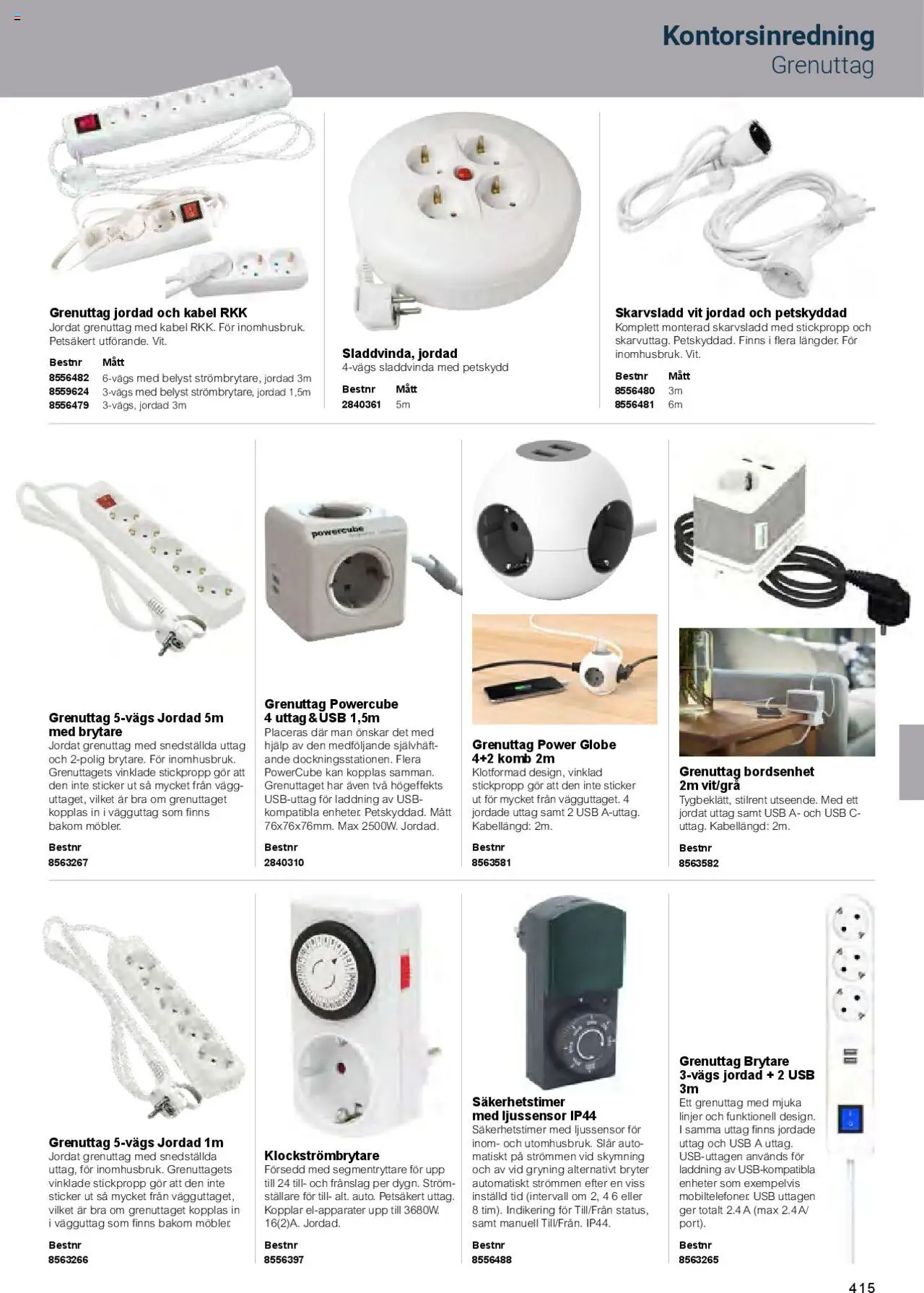 Office Depot reklamblad aktuell från 01.02.2025 | Sida: 417 | Produkter: Uttag, Kabel, USB
