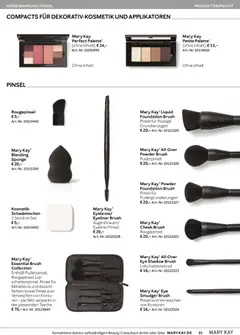 Mary Kay Katalog ab 15.04.2026 gültig | Seite: 31 | Produkte: Pinsel, Eyeliner, Puderpinsel, Foundation