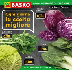Anteprima del volantino Basko - VERDURE DI STAGIONE valido a partire dal 17.02.2026