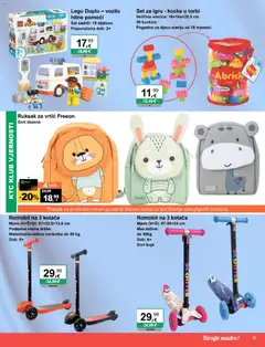 KTC - Katalog igračke i tekstil - Pregled kataloga iz trgovine KTC, vrijedi od 11.03.2026 | Stranica: 11 | Proizvodi: Romobil, Ruksak, Lego
