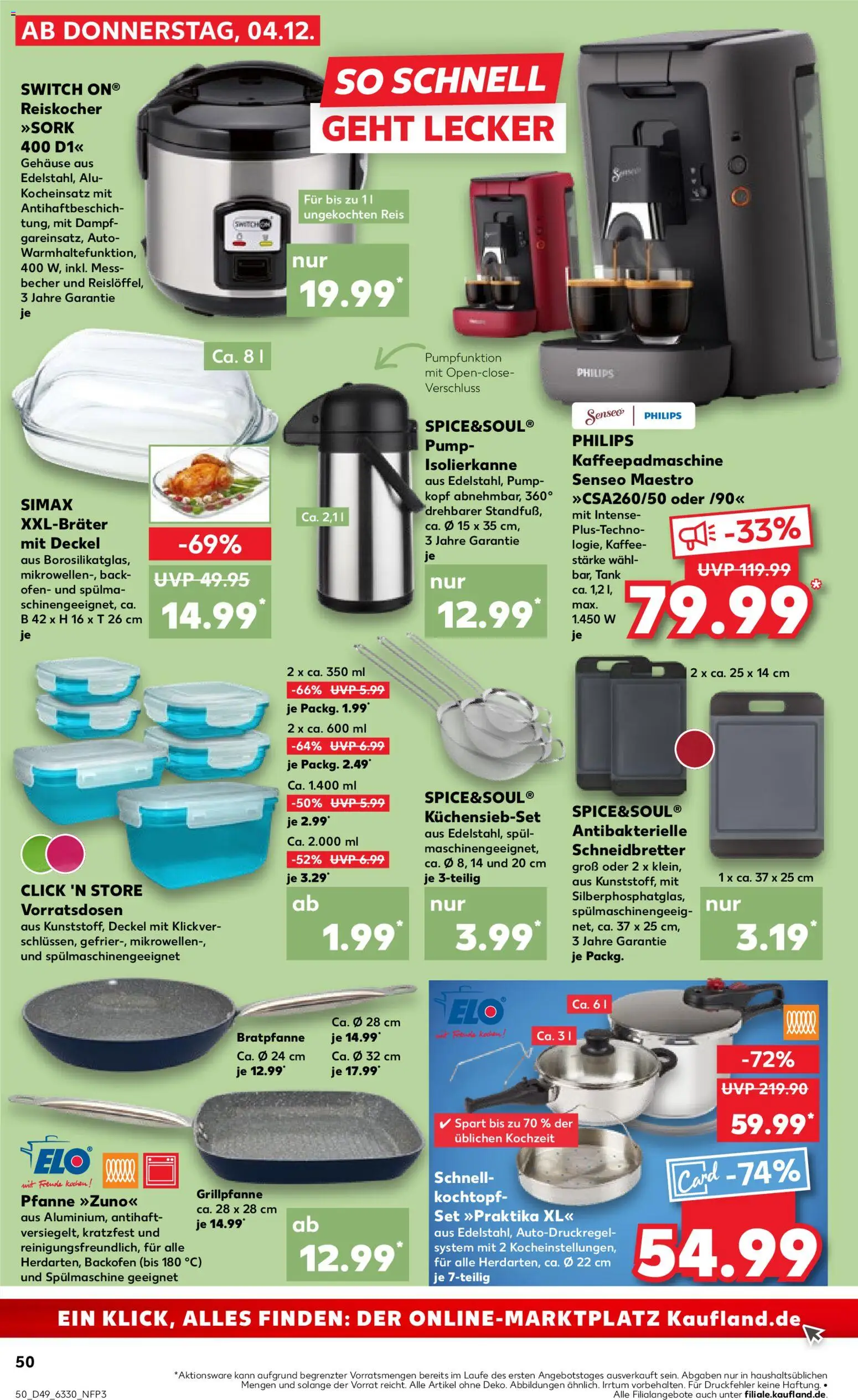 Kaufland prospekt Hamburg	 – gültig ab 04.12.2025 | Seite: 50 | Produkte: Ofen, Senseo, Grill, Backofen